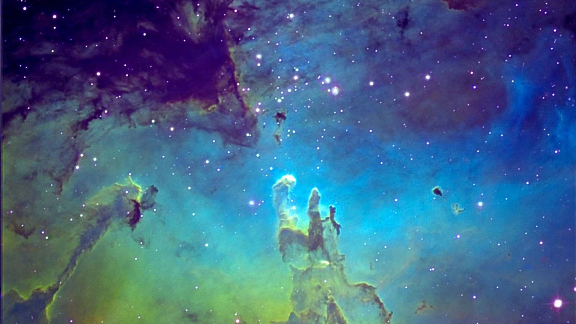 藍色美學可愛星系 壁紙