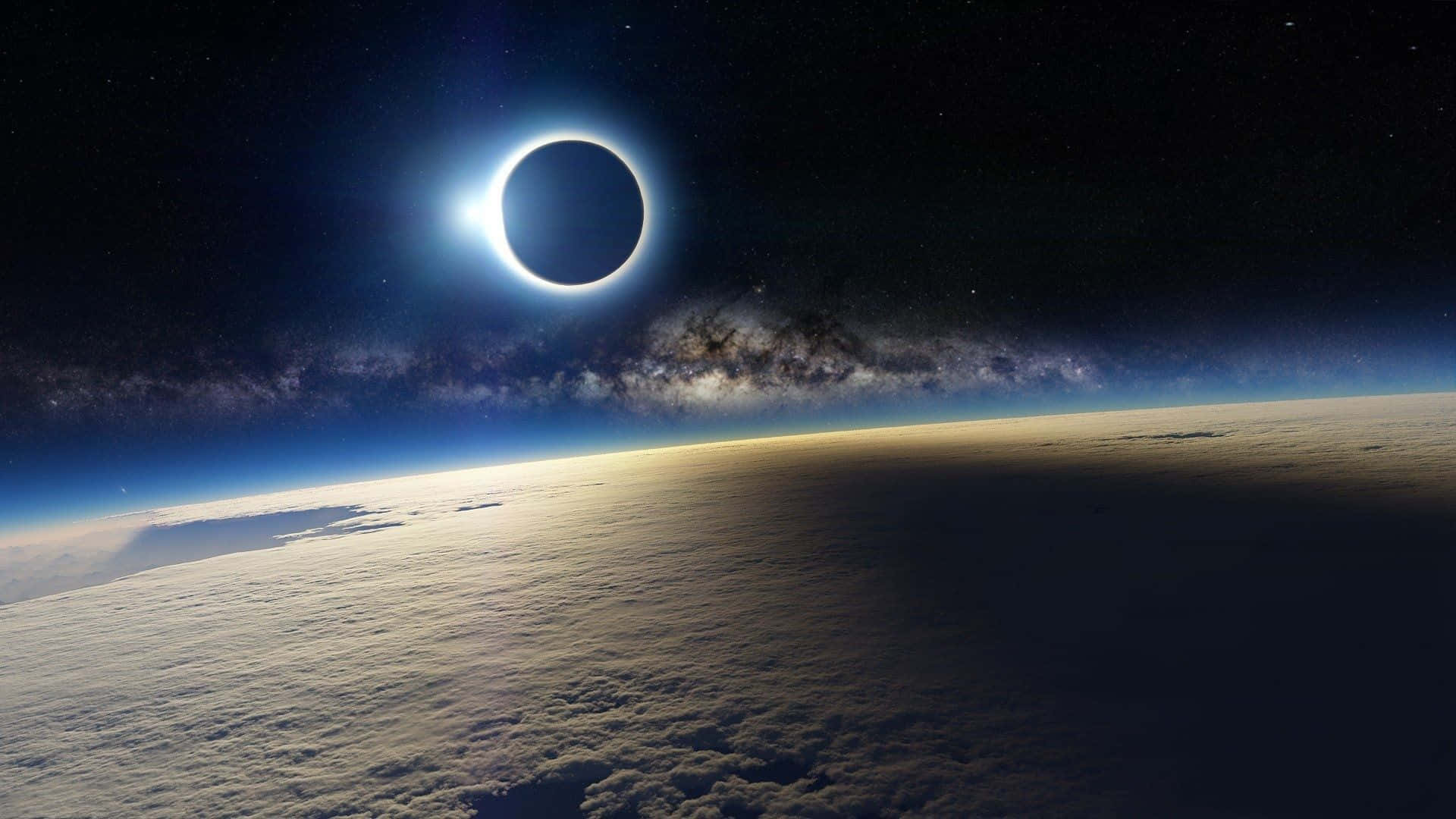 螺旋星系在浩瀚太空中展開 壁紙