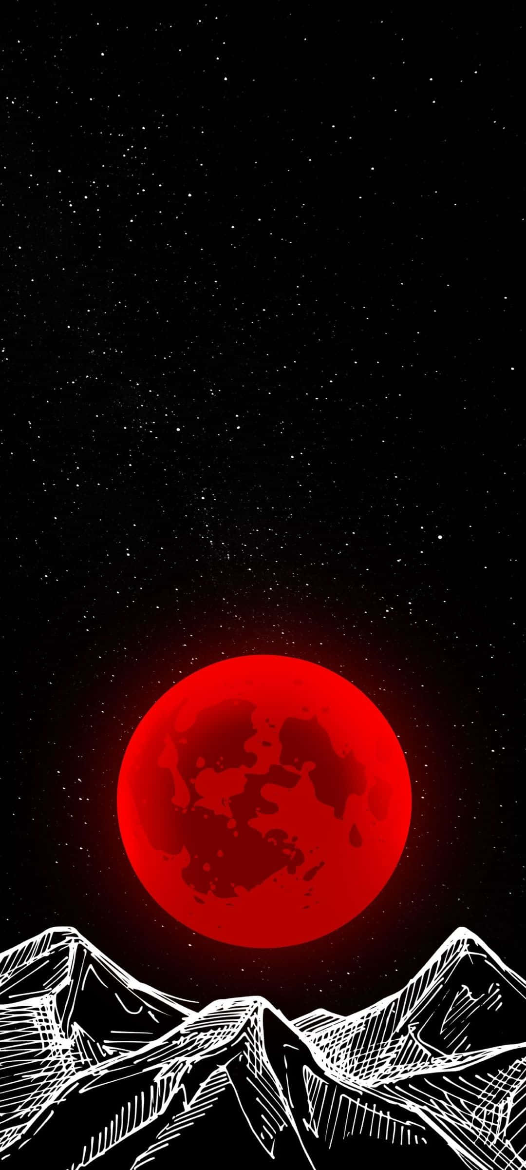 血月之夜，壮丽天象 壁紙