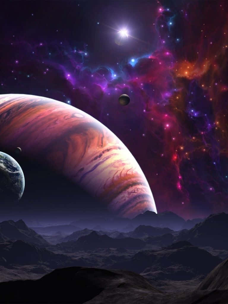行星與銀河壯麗iPad壁紙 壁紙