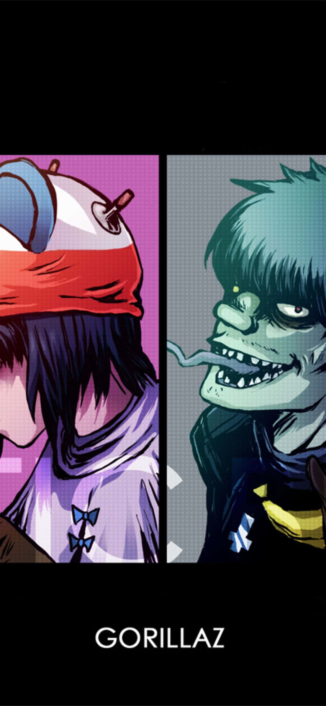 街头霸王 iPhone 裁剪版 Murdoc 和 Noodle 壁紙