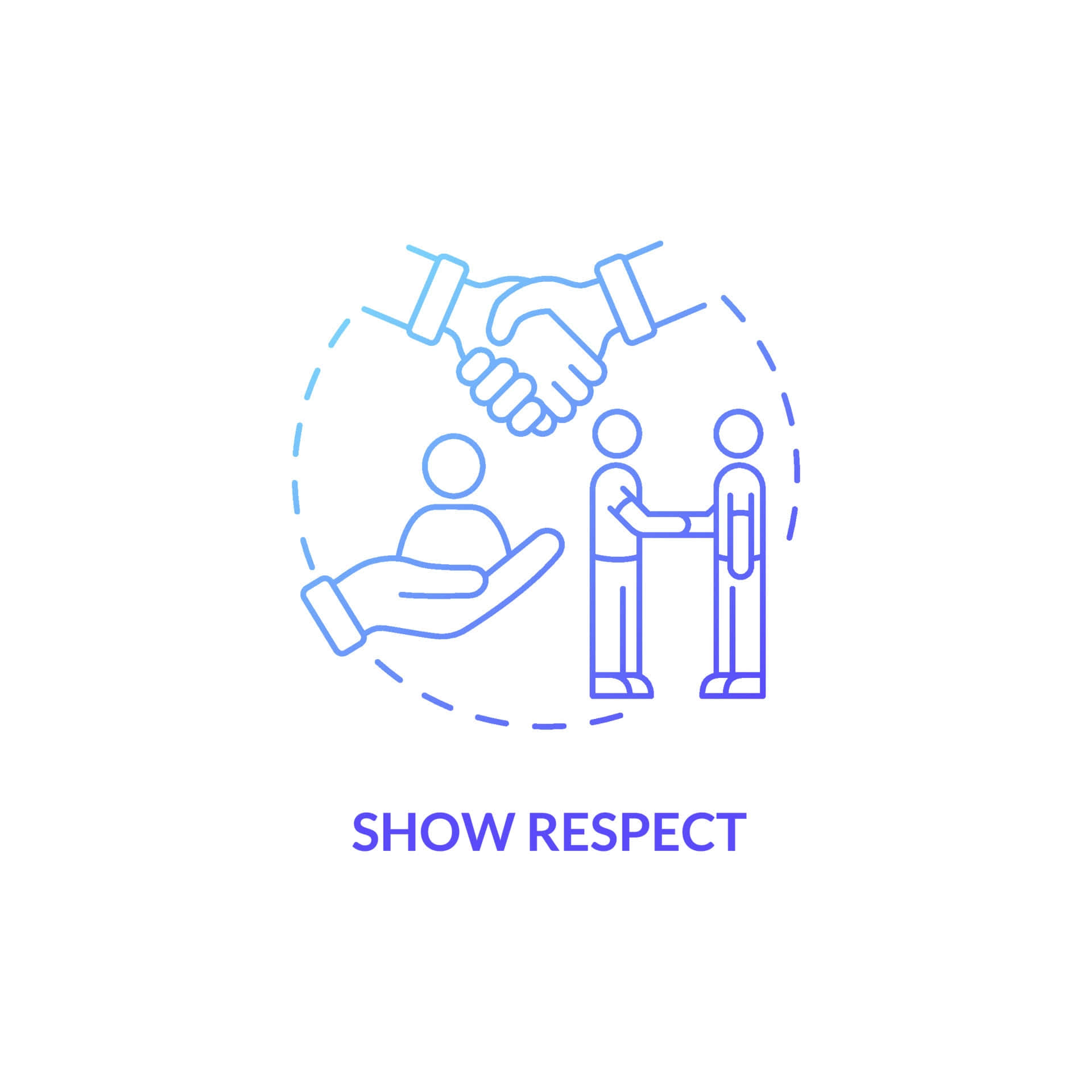 表示尊重的线条图标 壁紙