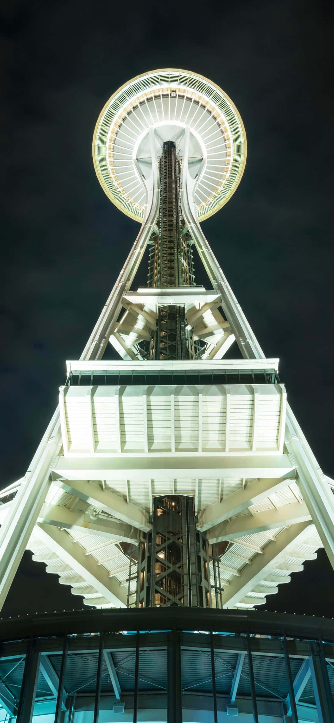 西雅圖天際線夜間閃耀 壁紙