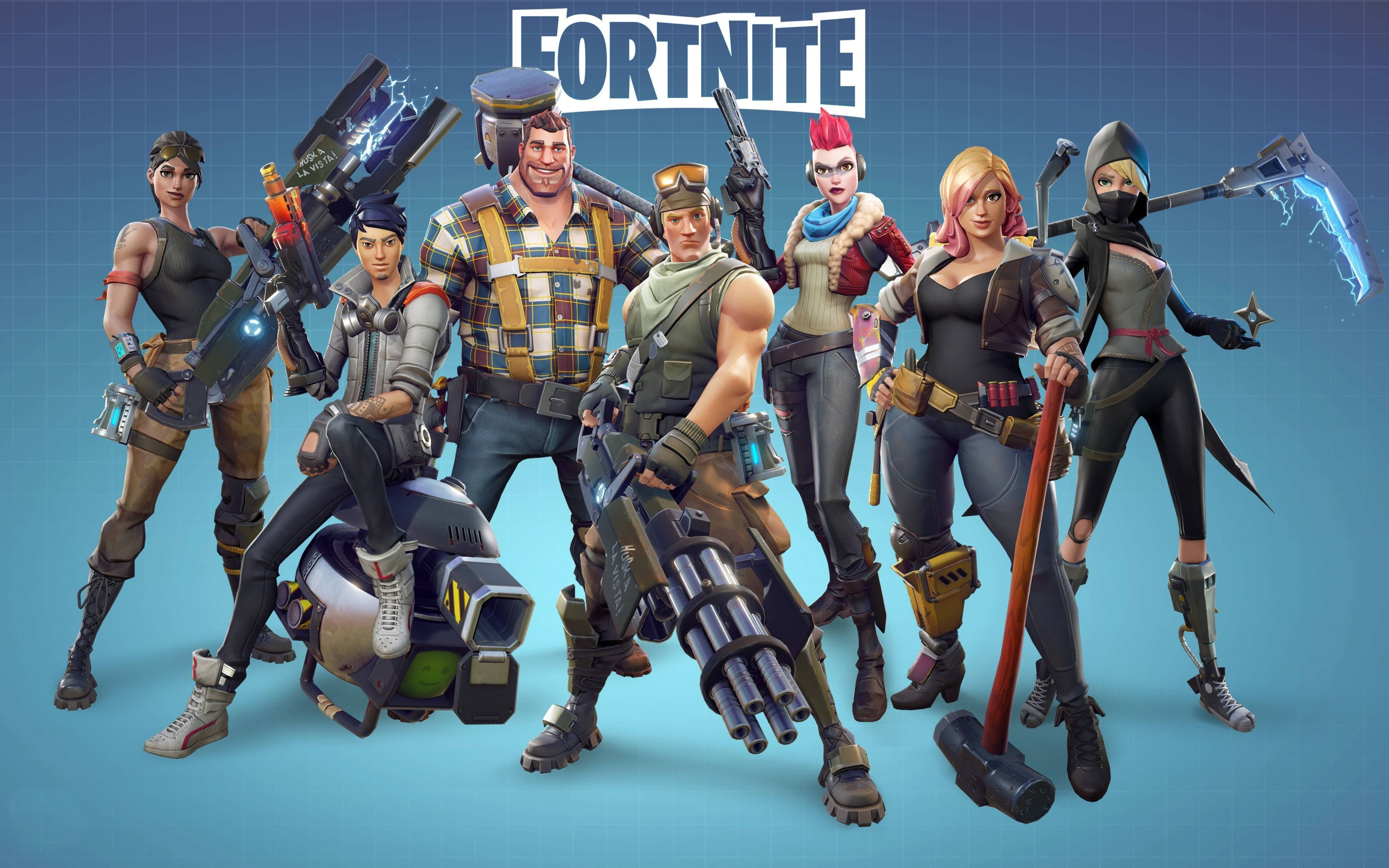 《要塞英雄》造型服裝中的趣味海報 — Fortnite 壁紙