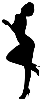 跳舞女孩剪影 壁紙