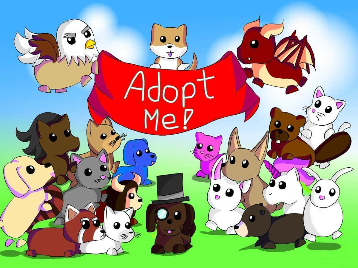 迷人《Adopt Me》背景视频游戏粉丝艺术 壁紙