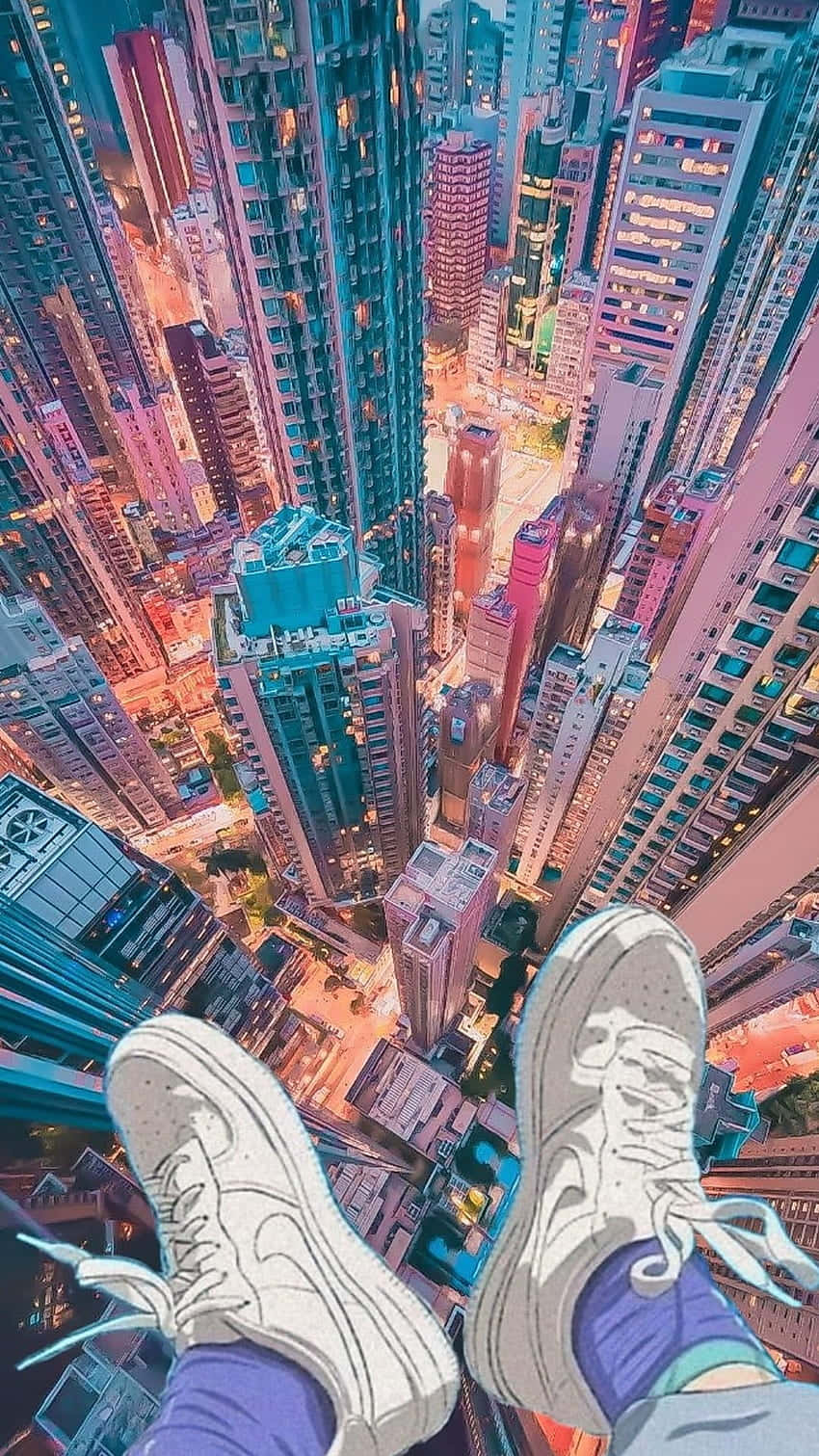 迷人的動漫城市夜景 壁紙