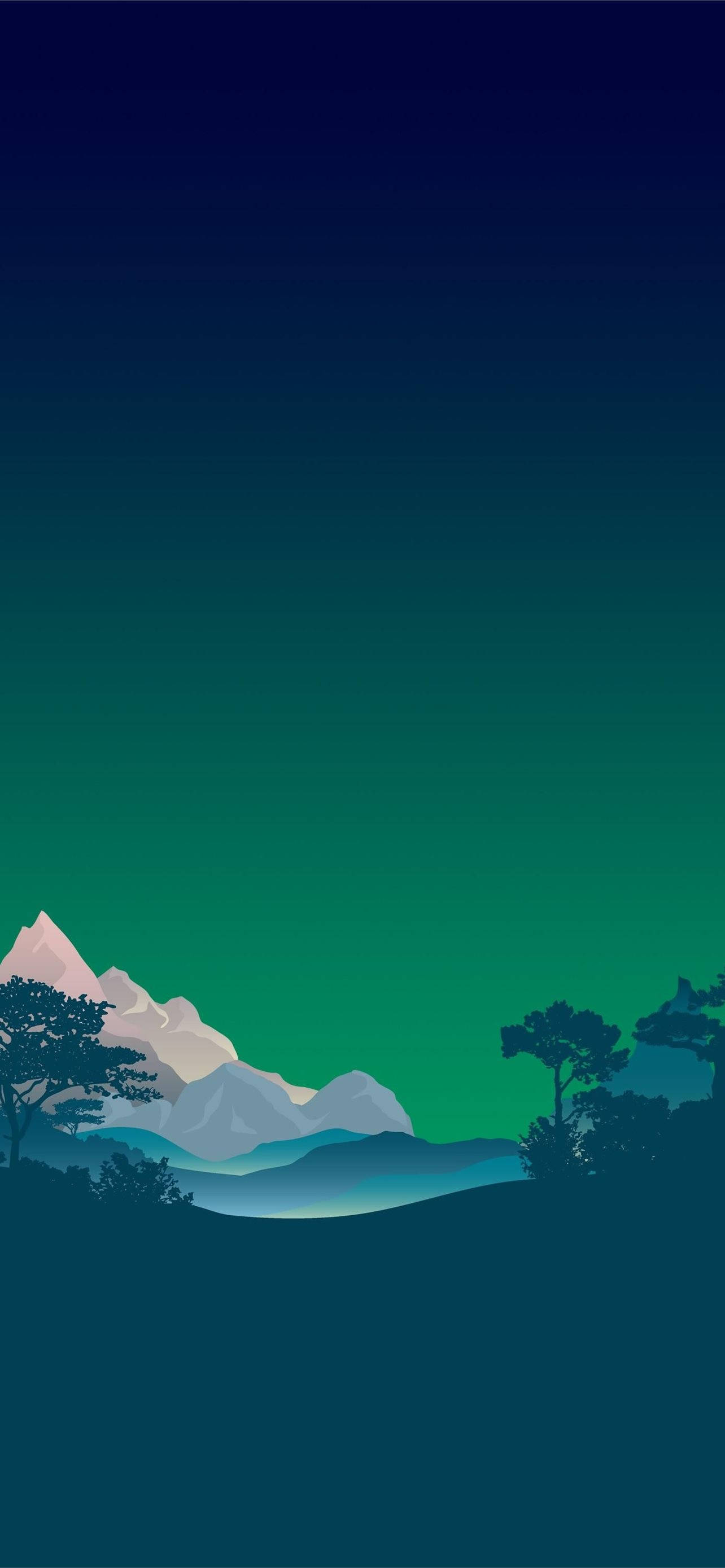 迷人雪山青翠 iPhone 桌布 壁紙