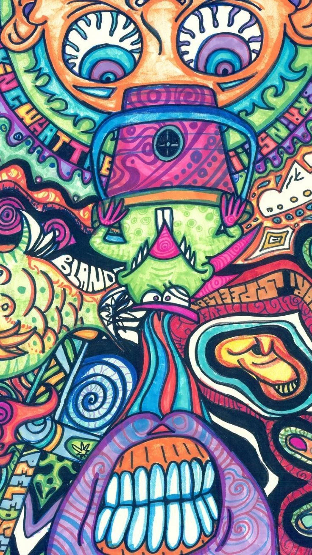 迷幻手機抽象 壁紙