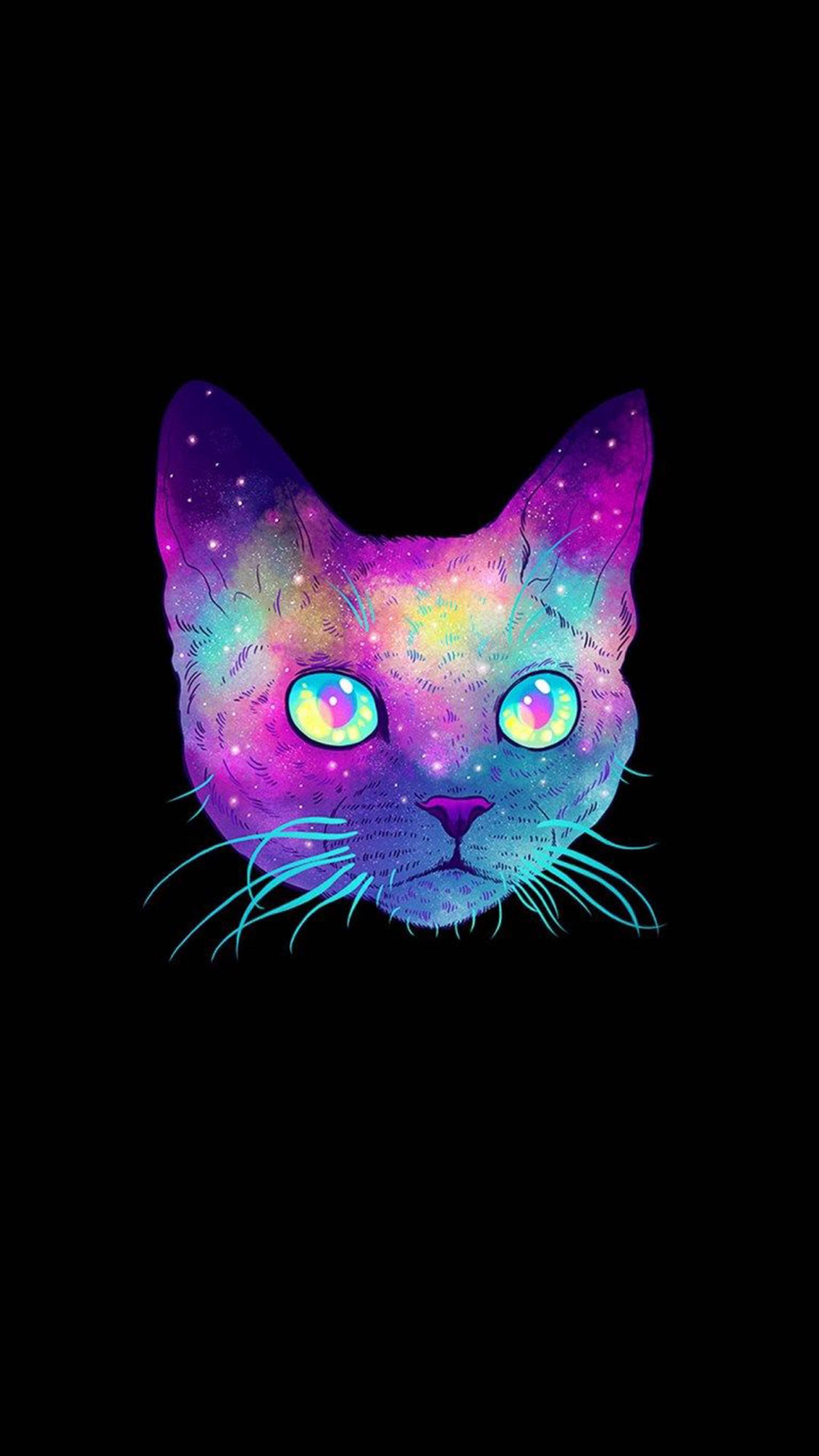 迷幻暗黑美学猫咪 壁紙