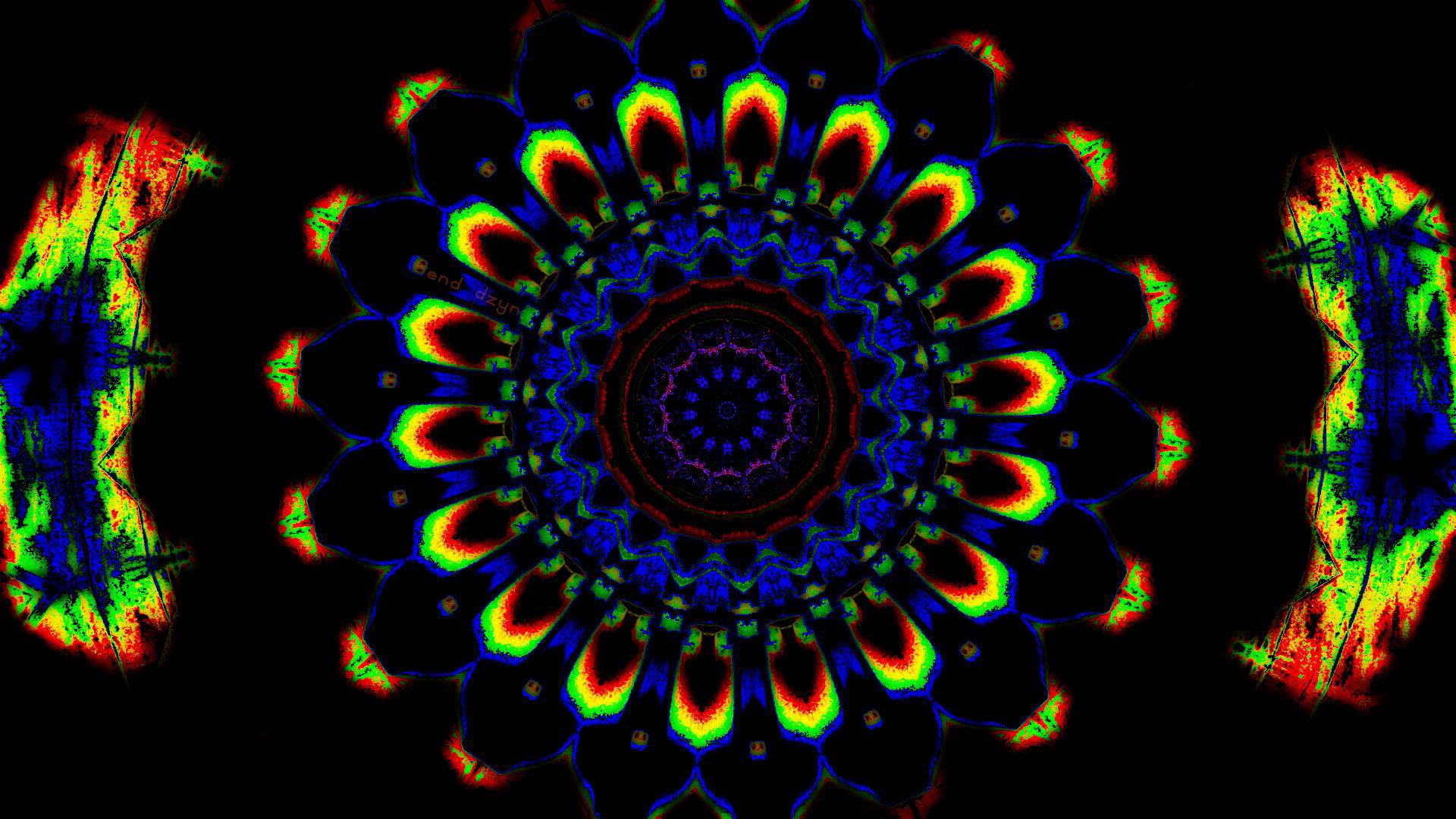 迷幻暗黑美学花卉艺术 壁紙