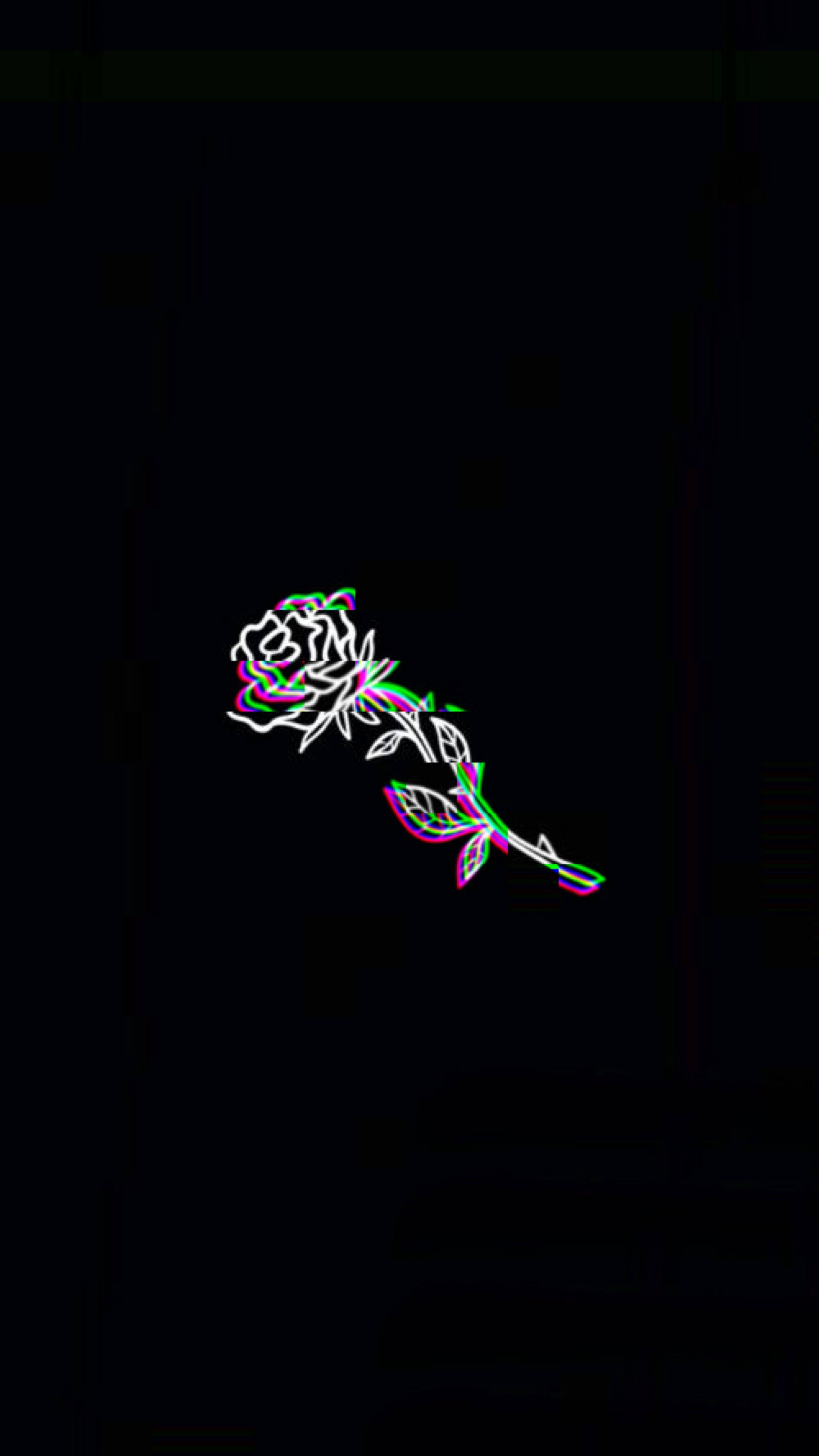 迷幻暗黑美學玫瑰 壁紙