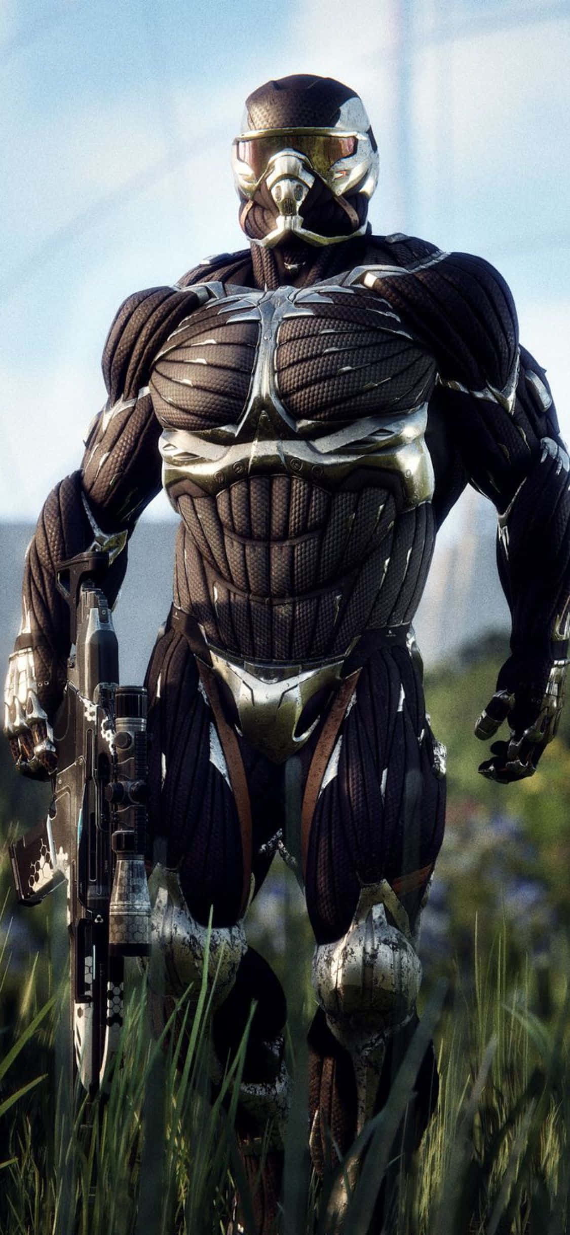 透過《Crysis 3》在iPhone X上的未來遊戲體驗，沉浸於虛擬寫實世界。 壁紙