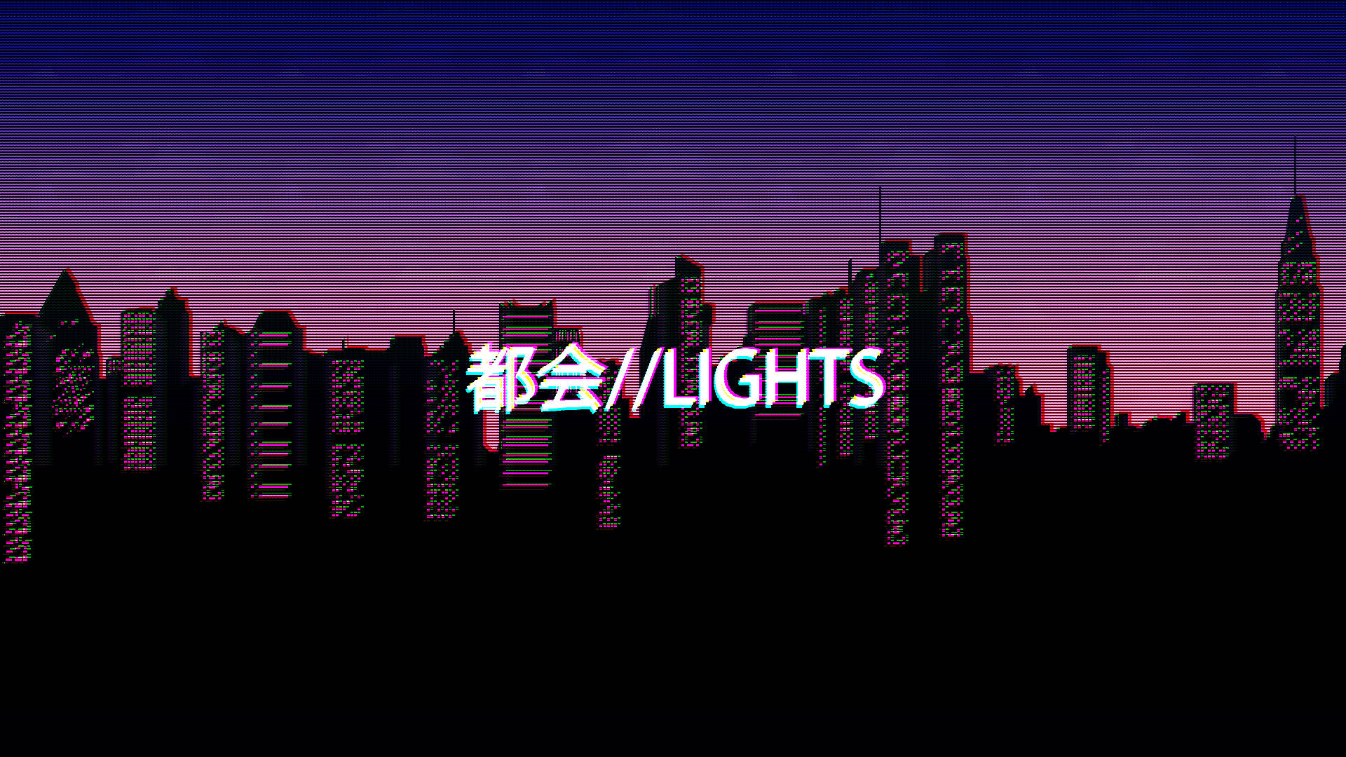 都會美型男與城市燈火 壁紙