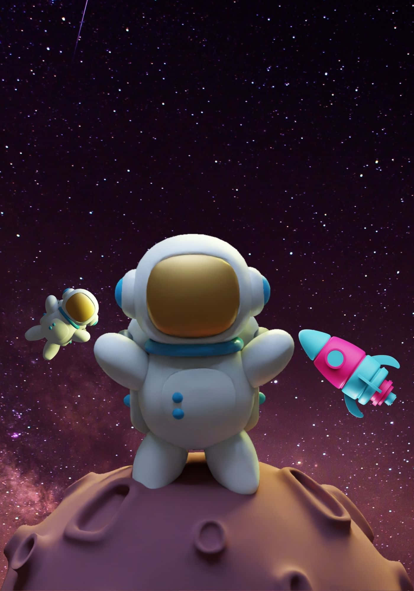 酷炫3D太空人背景 壁紙
