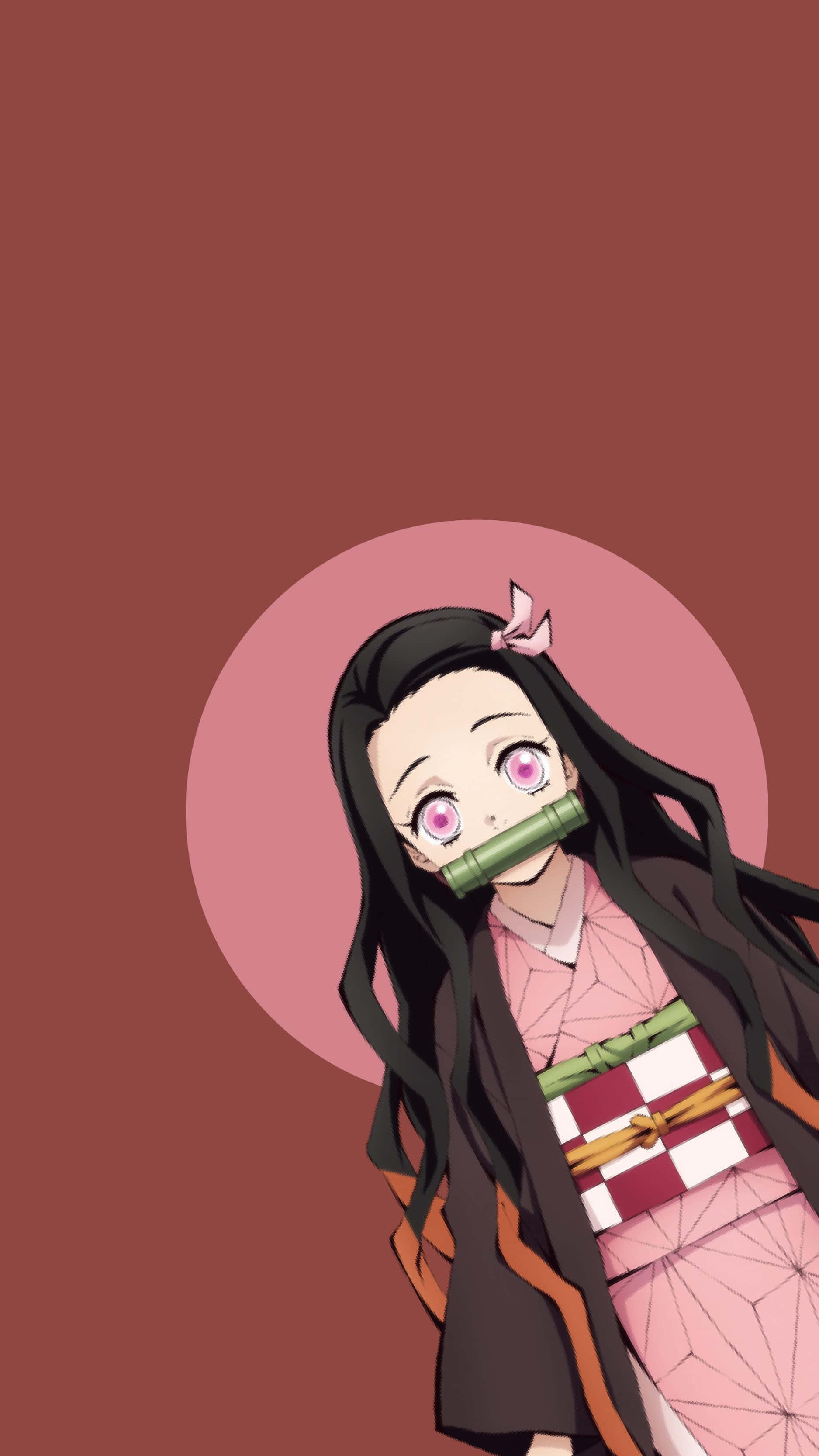 酷炫粉色灶门祢豆子 壁紙