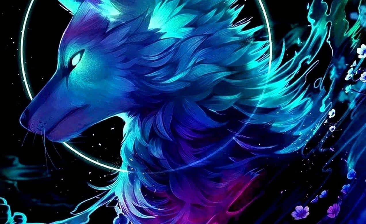 酷藍狼圖形藝術 壁紙