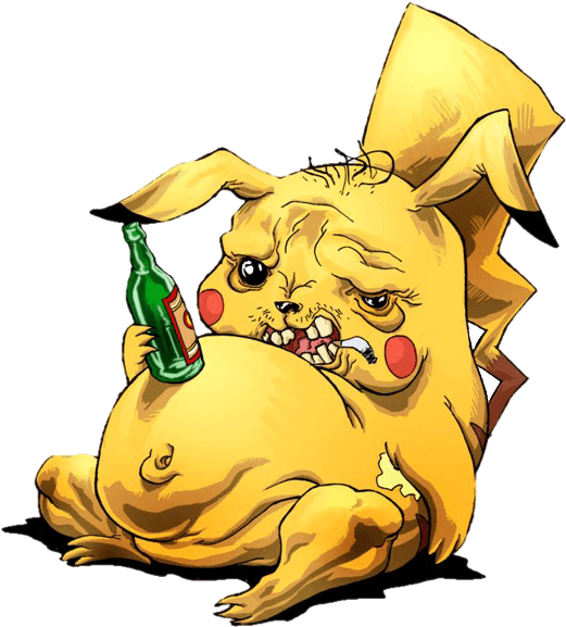醉醺醺的卡通角色插画 壁紙