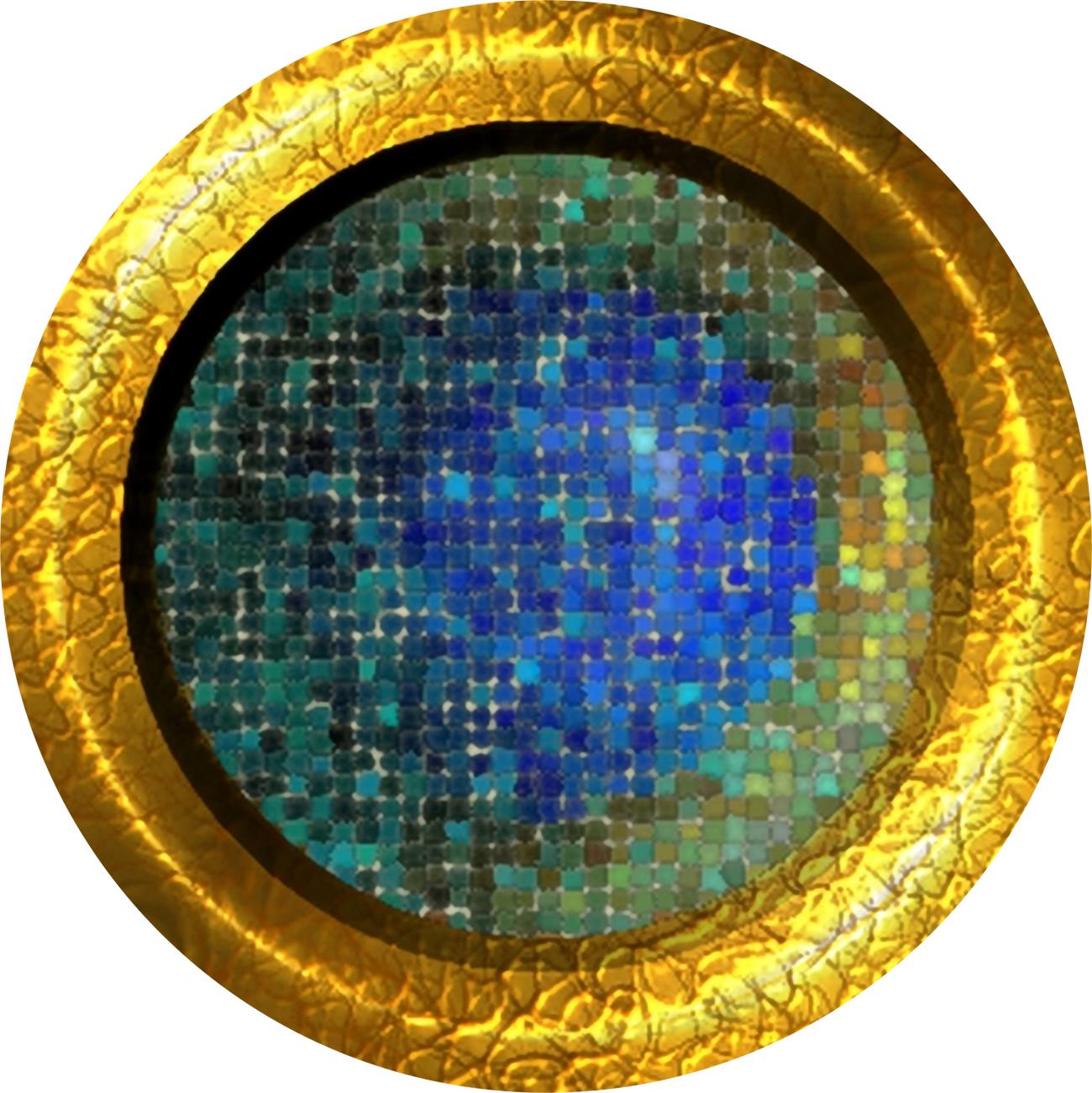 金色馬賽克圓形紋理 壁紙