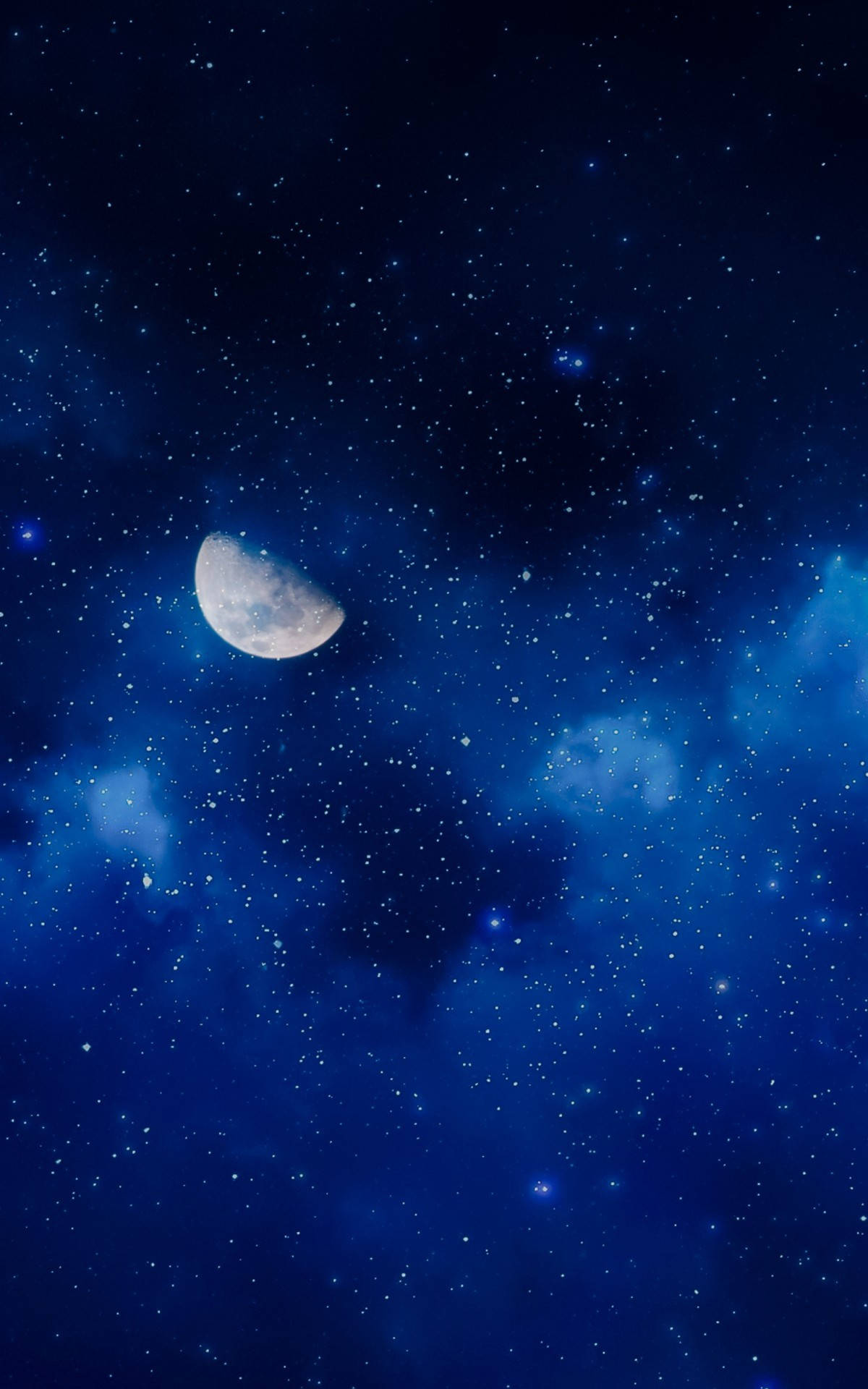 銀河月夜星空 壁紙