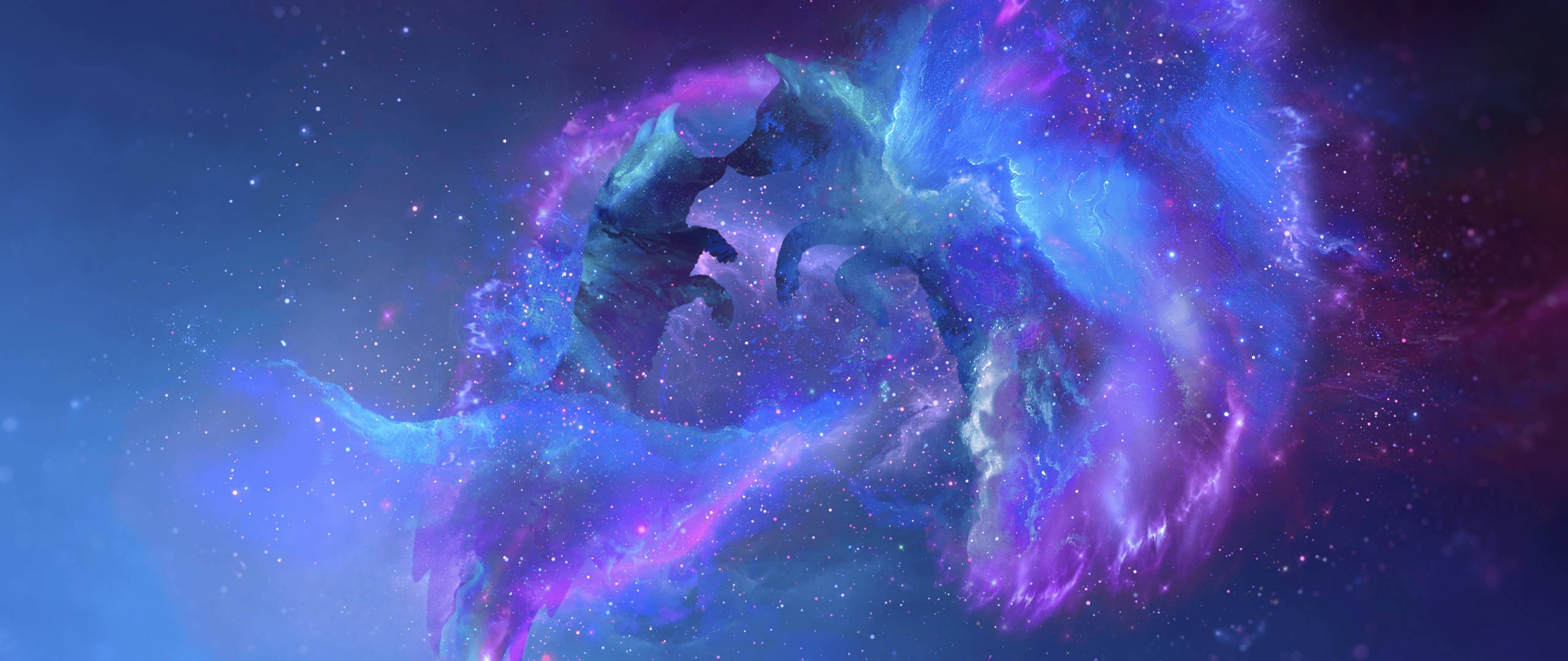 銀河狼星光剪影 壁紙