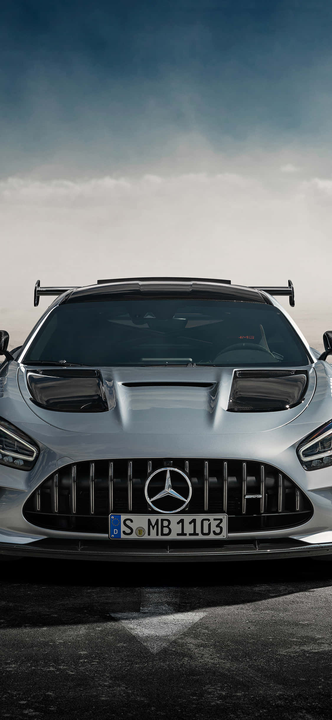 銀色 iPhone Xs Mercedes Amg 背景 壁紙