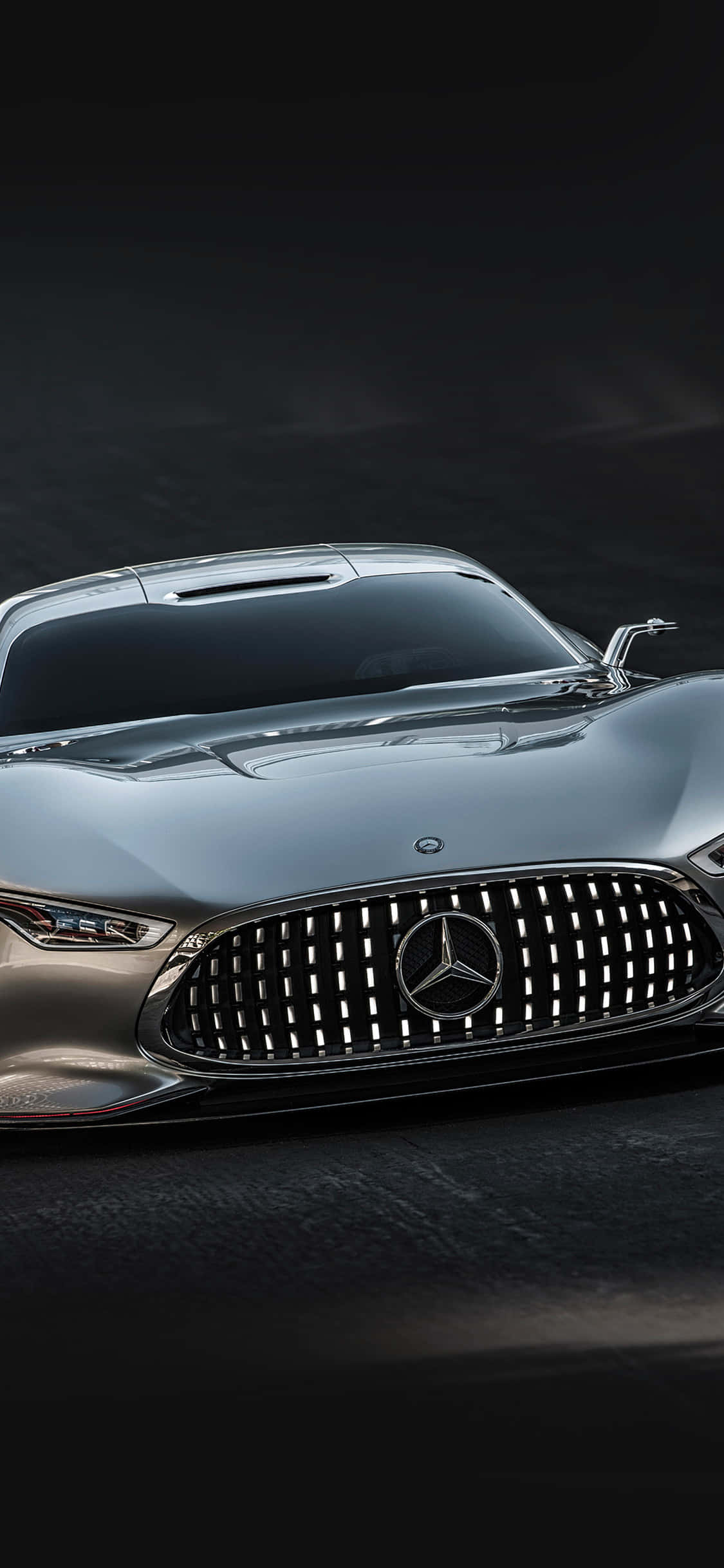 銀色 iPhone Xs Mercedes Amg 背景倒影 壁紙