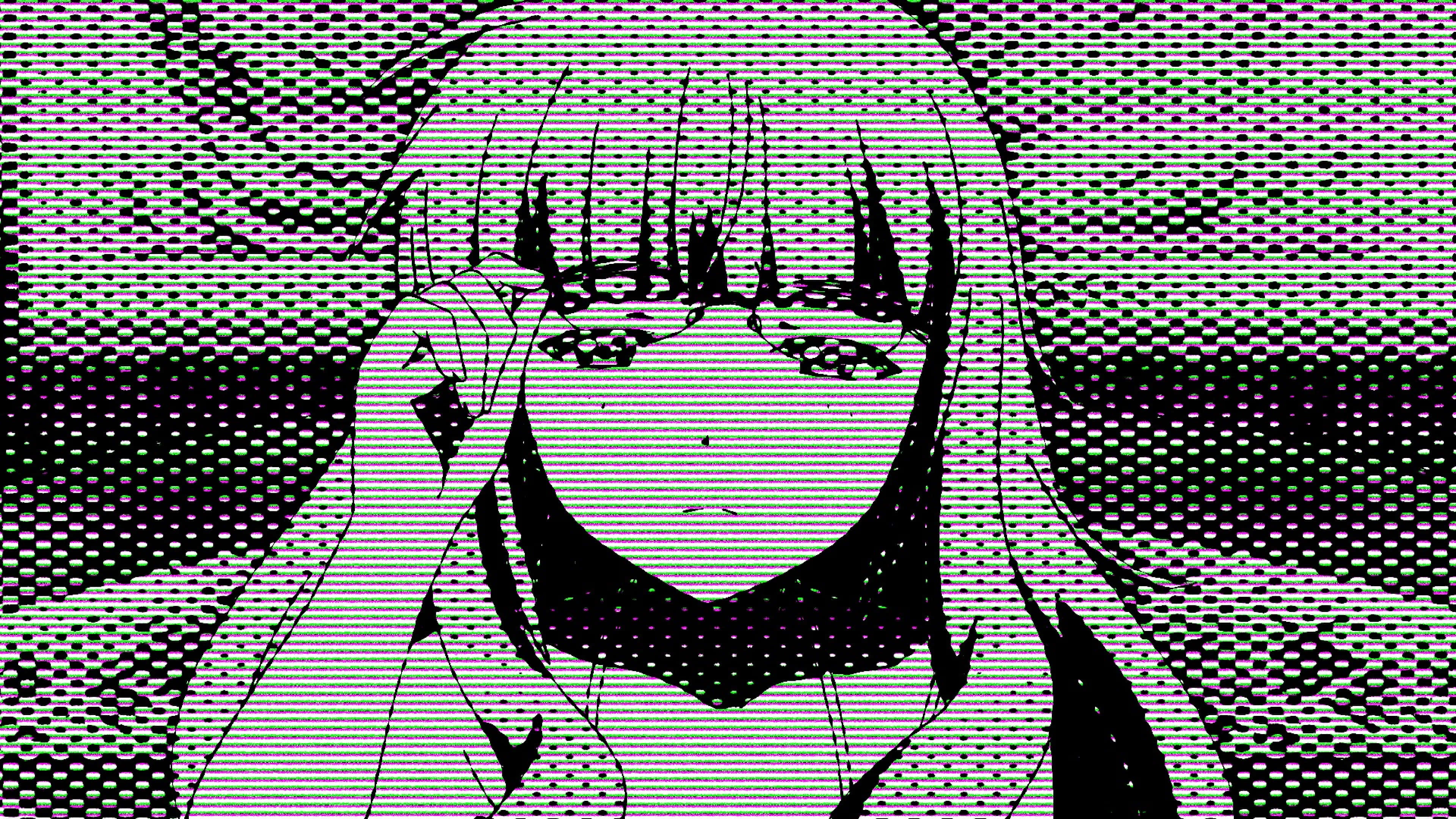 長髮女孩仰起頭 壁紙