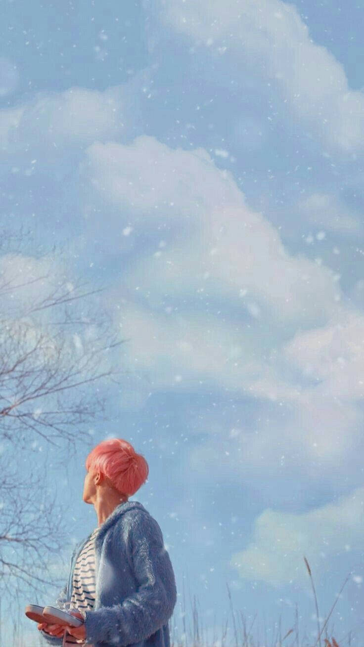 防弹少年团Jimin唯美捧心照 壁紙