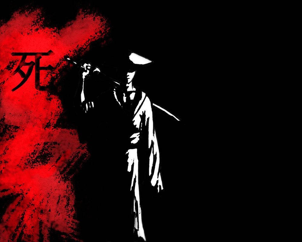 陰影中的日本武士 壁紙