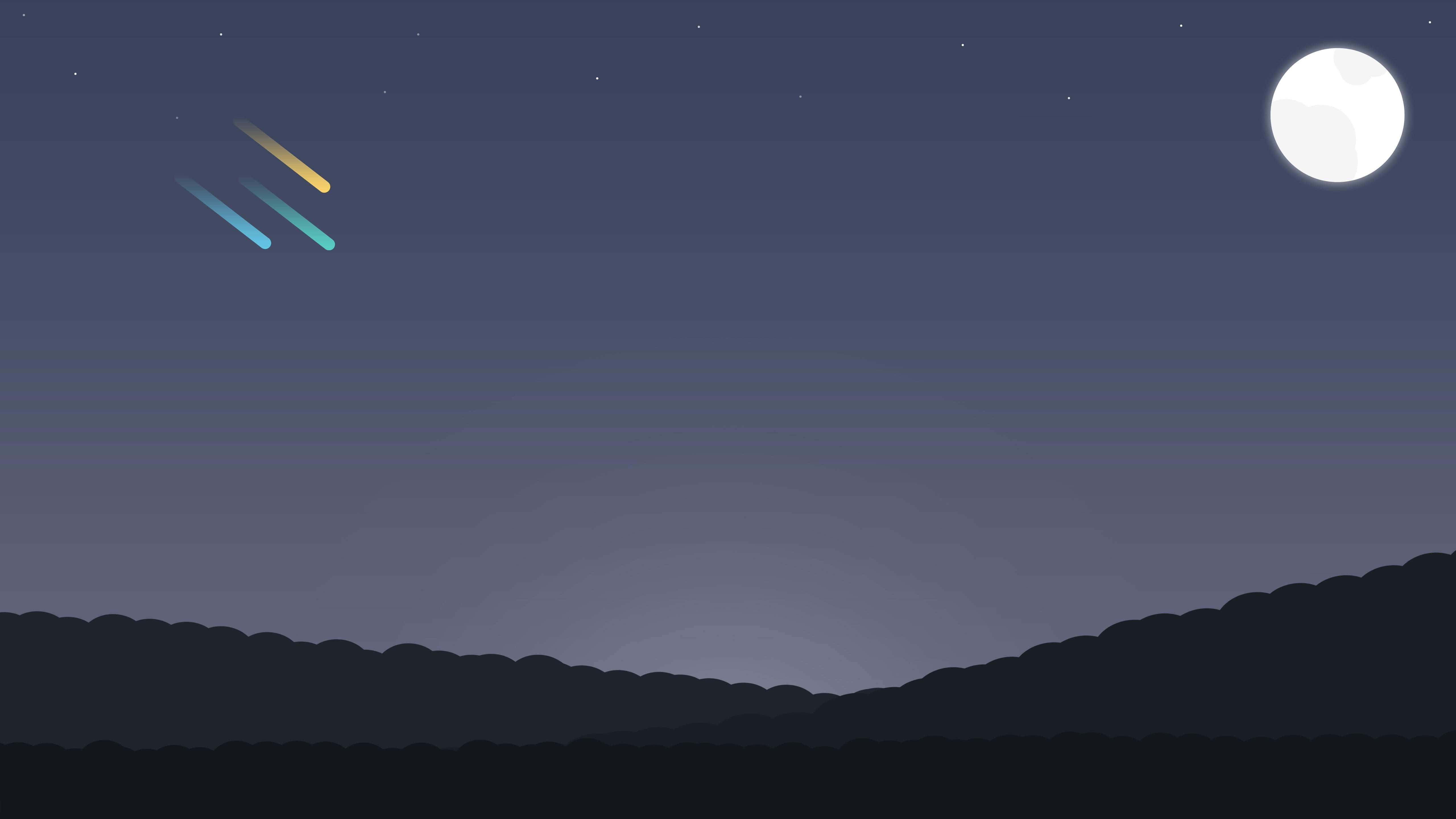 隕石劃過夜空 壁紙
