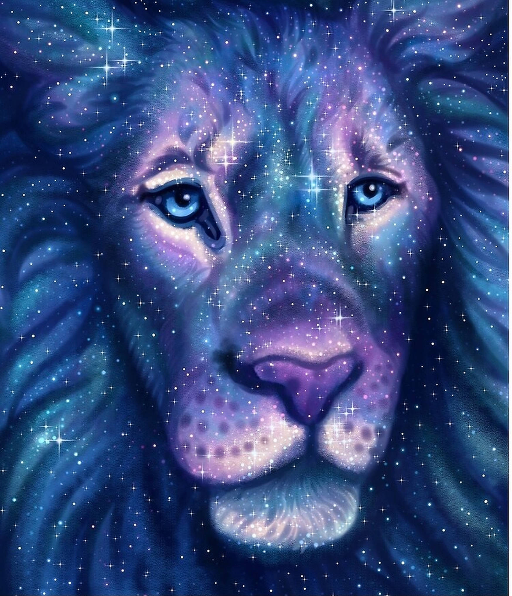 雄獅咆哮於浩瀚宇宙中的壯麗星系 壁紙