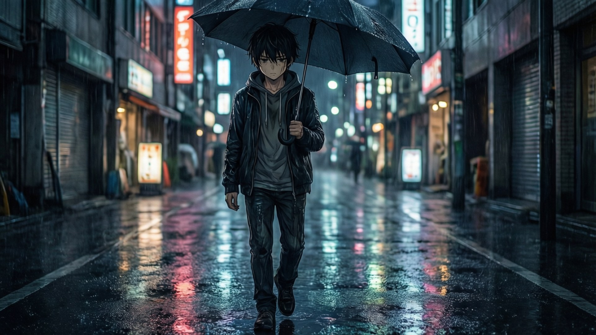 雨夜漫步 壁紙
