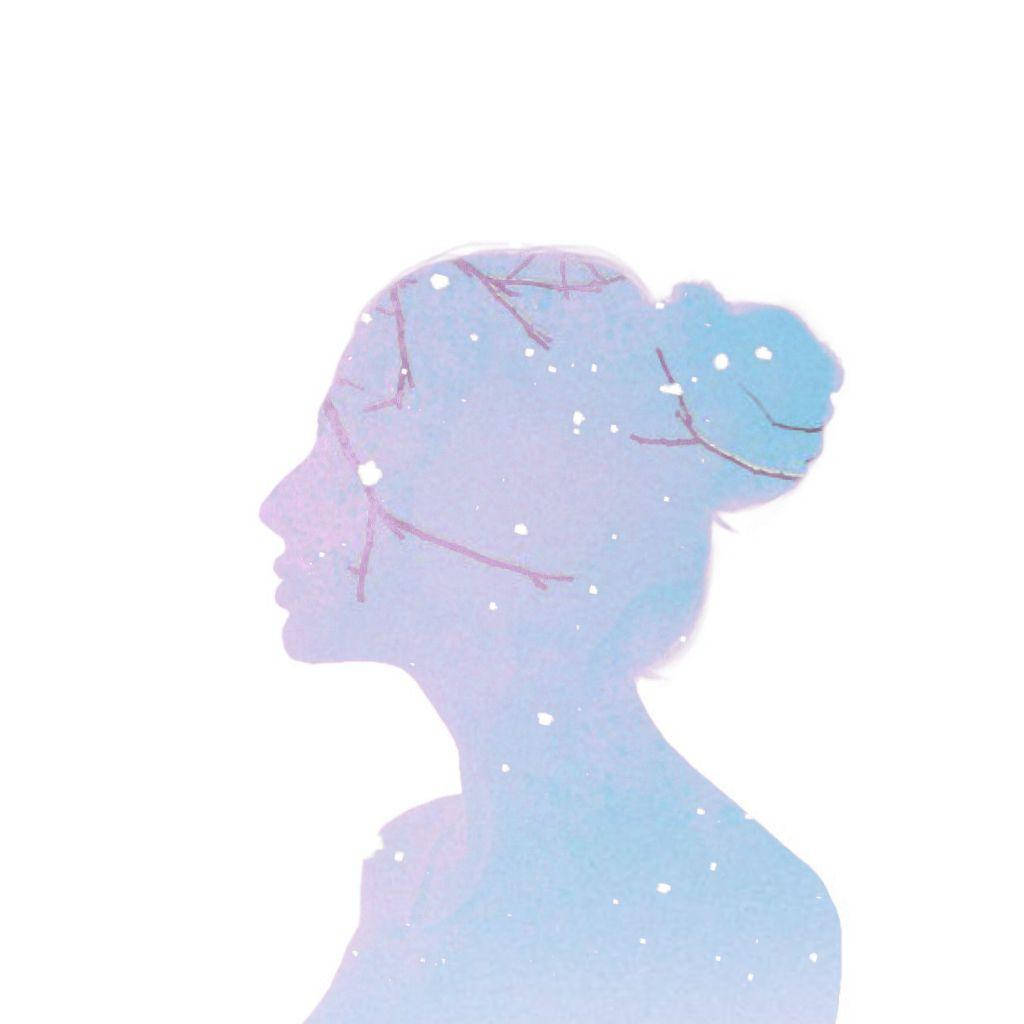雪中女孩剪影美學 壁紙