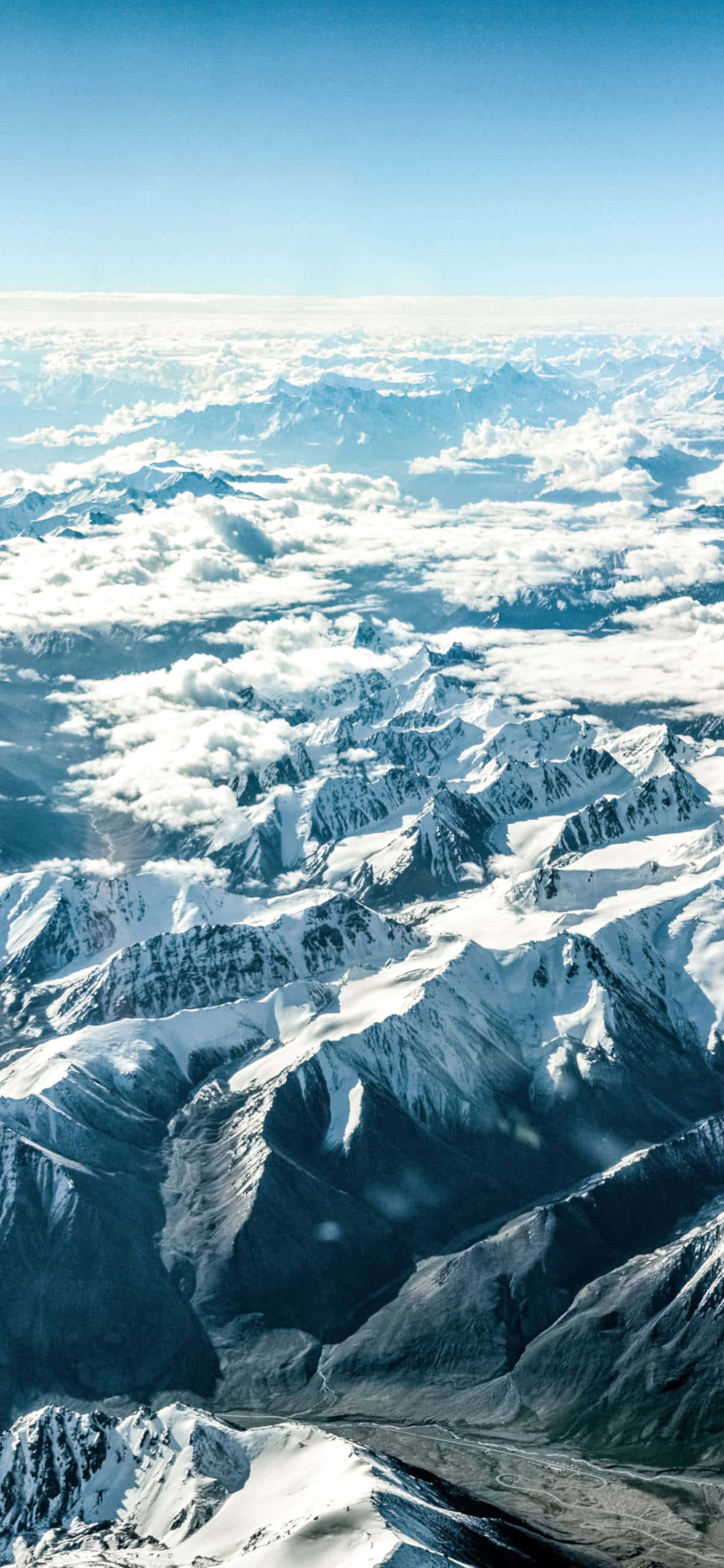 雪域喜马拉雅山峰，直冲天际 壁紙