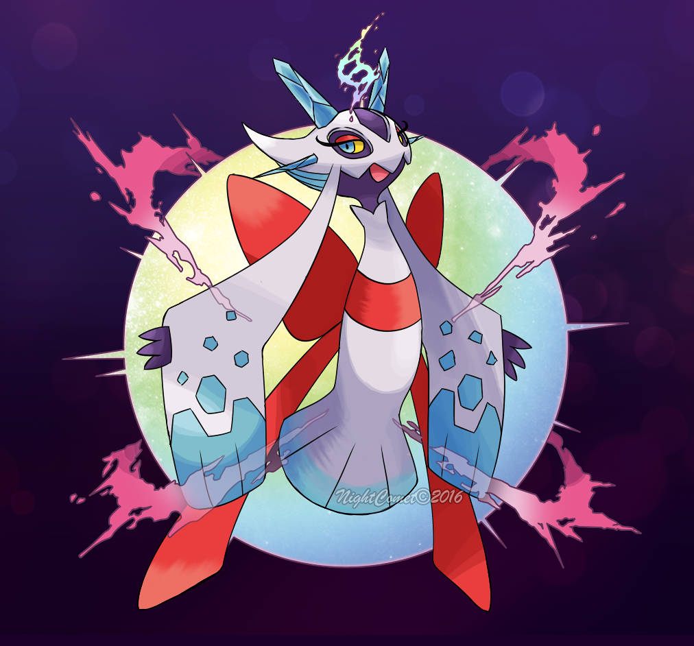 雪妖女與星球圖形 壁紙