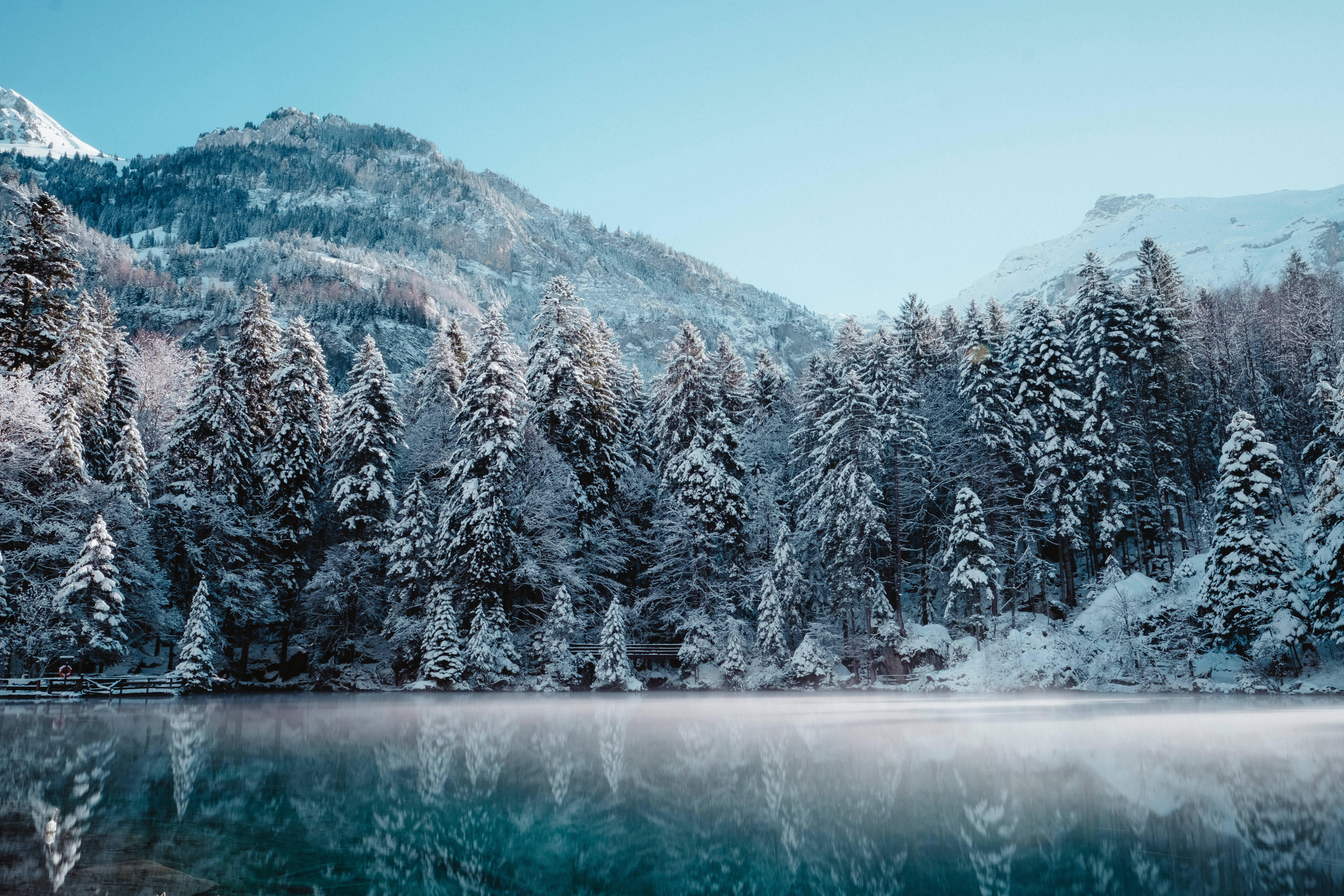 雪景美學倒映 壁紙