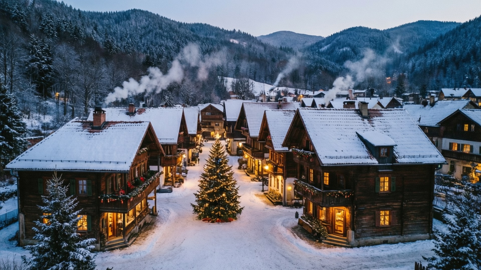雪村黃昏 壁紙
