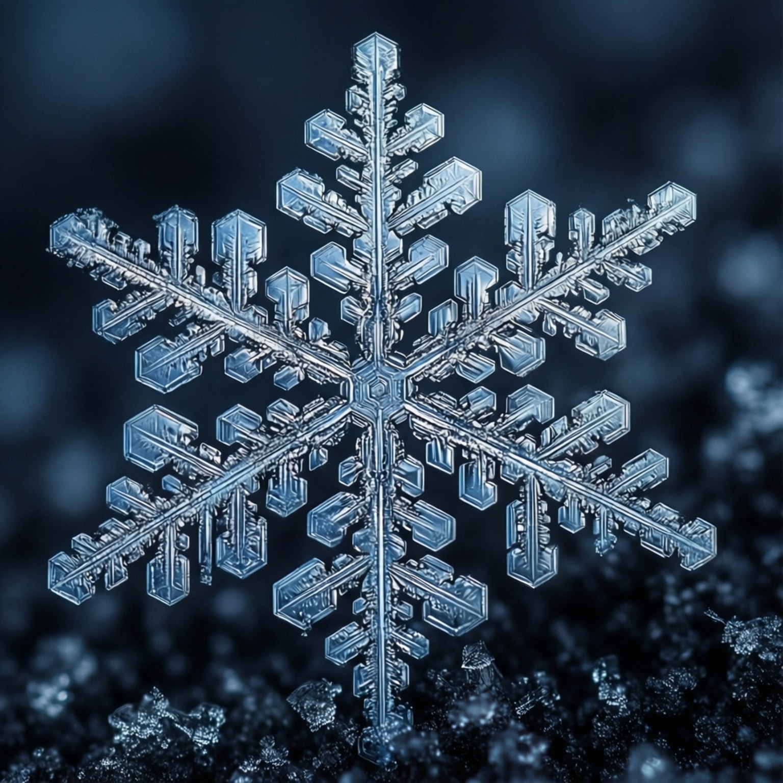 雪花微距細節 壁紙
