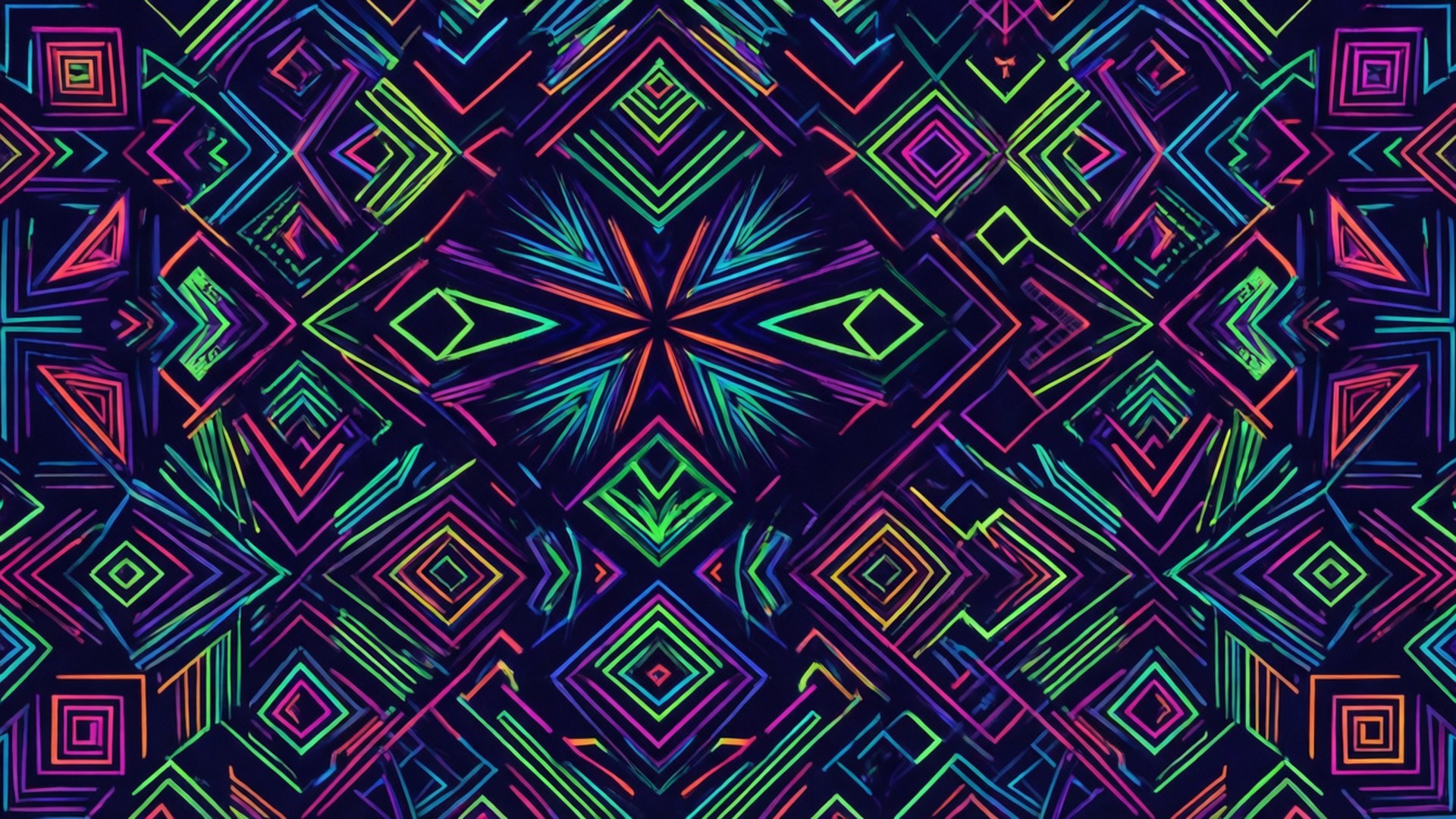霓虹幾何圖案 壁紙