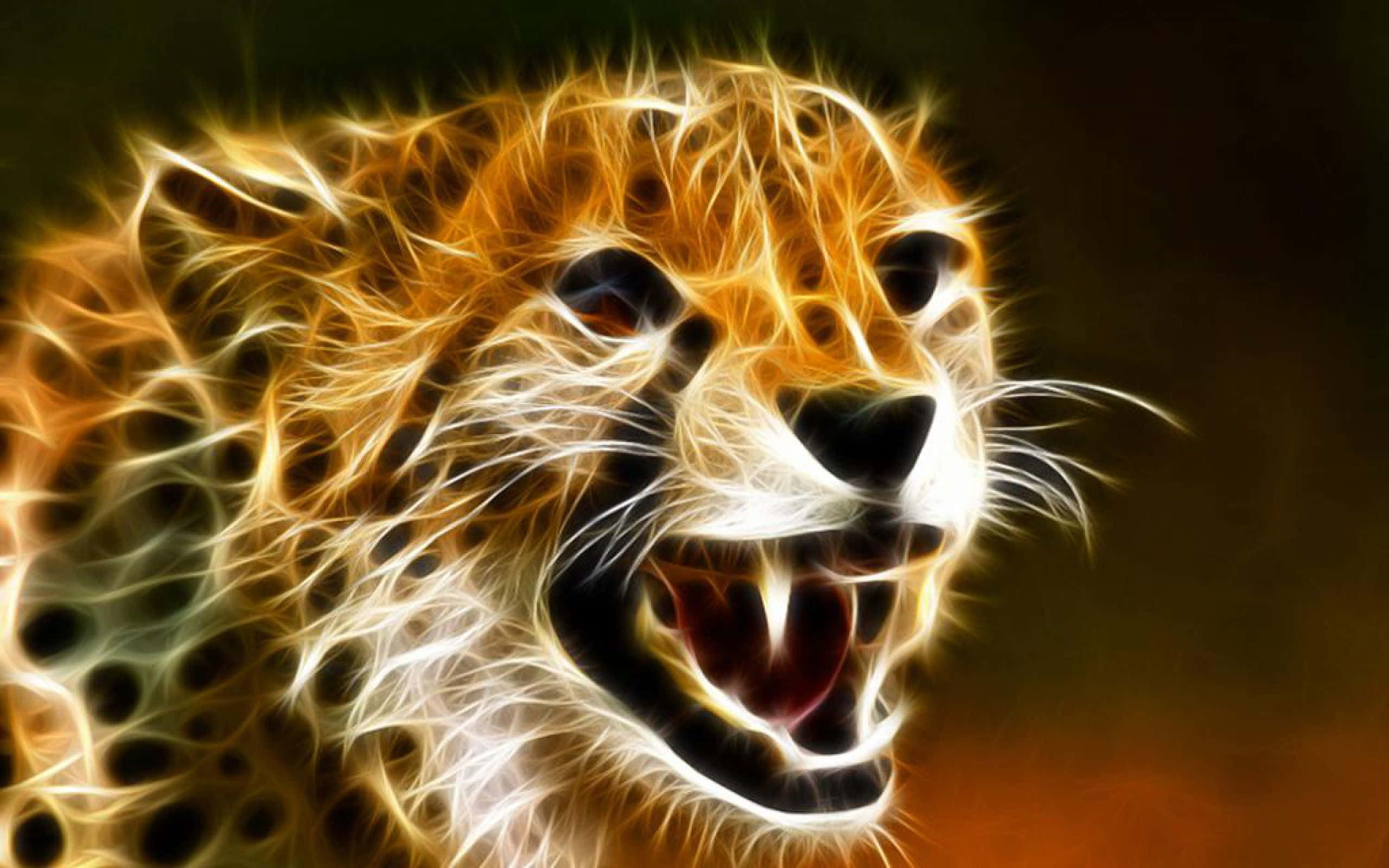 霓虹猛獸獵豹 壁紙