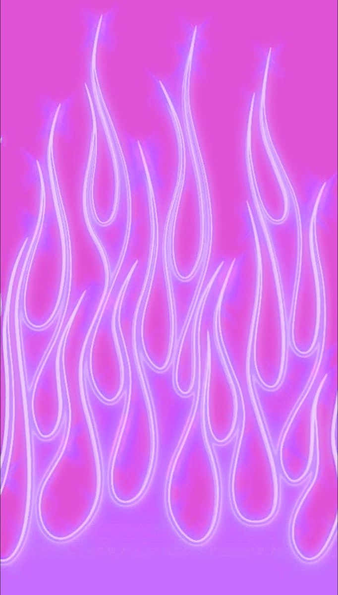 霓虹粉火焰 壁紙