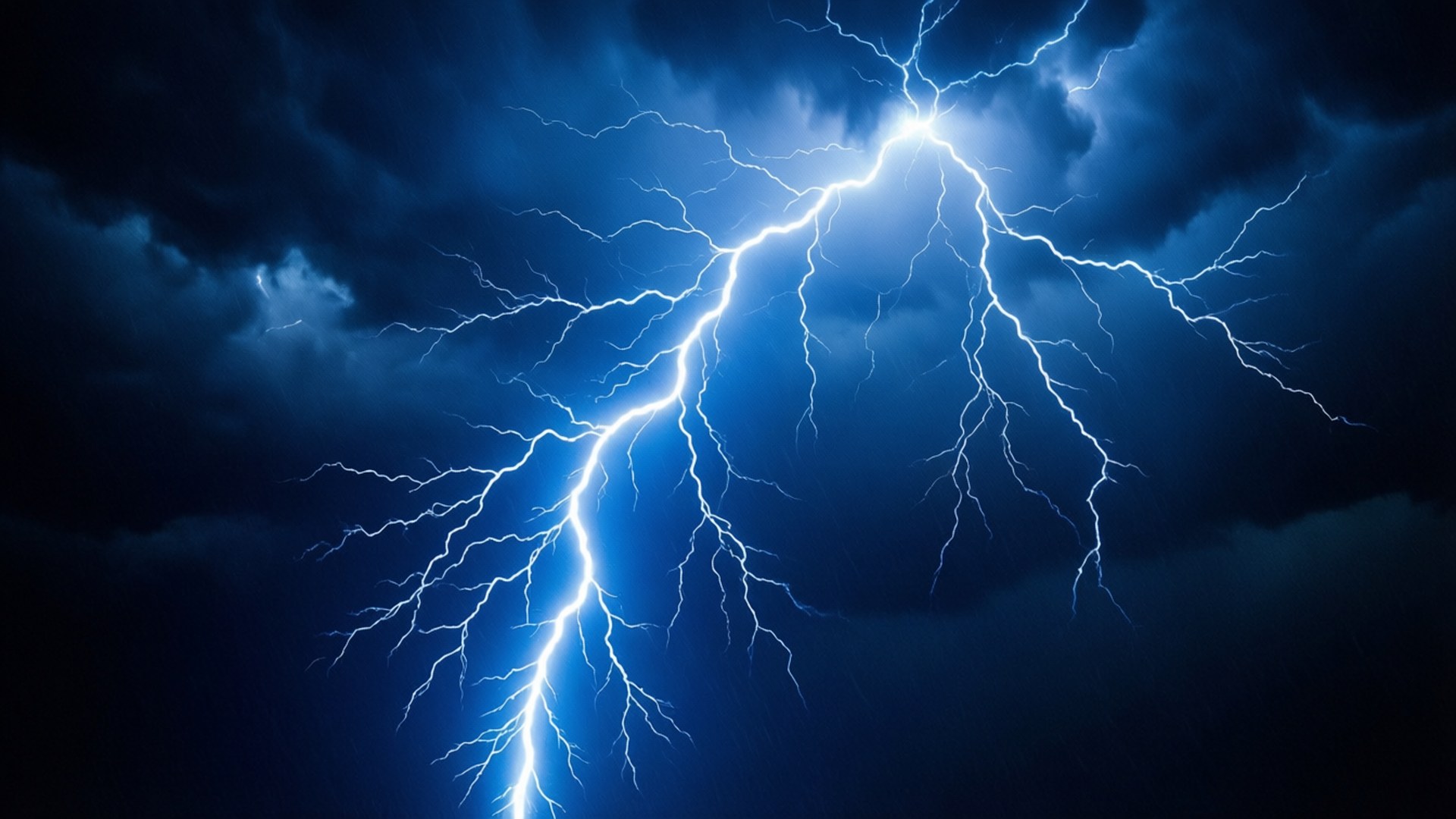 霓虹藍色閃電 壁紙