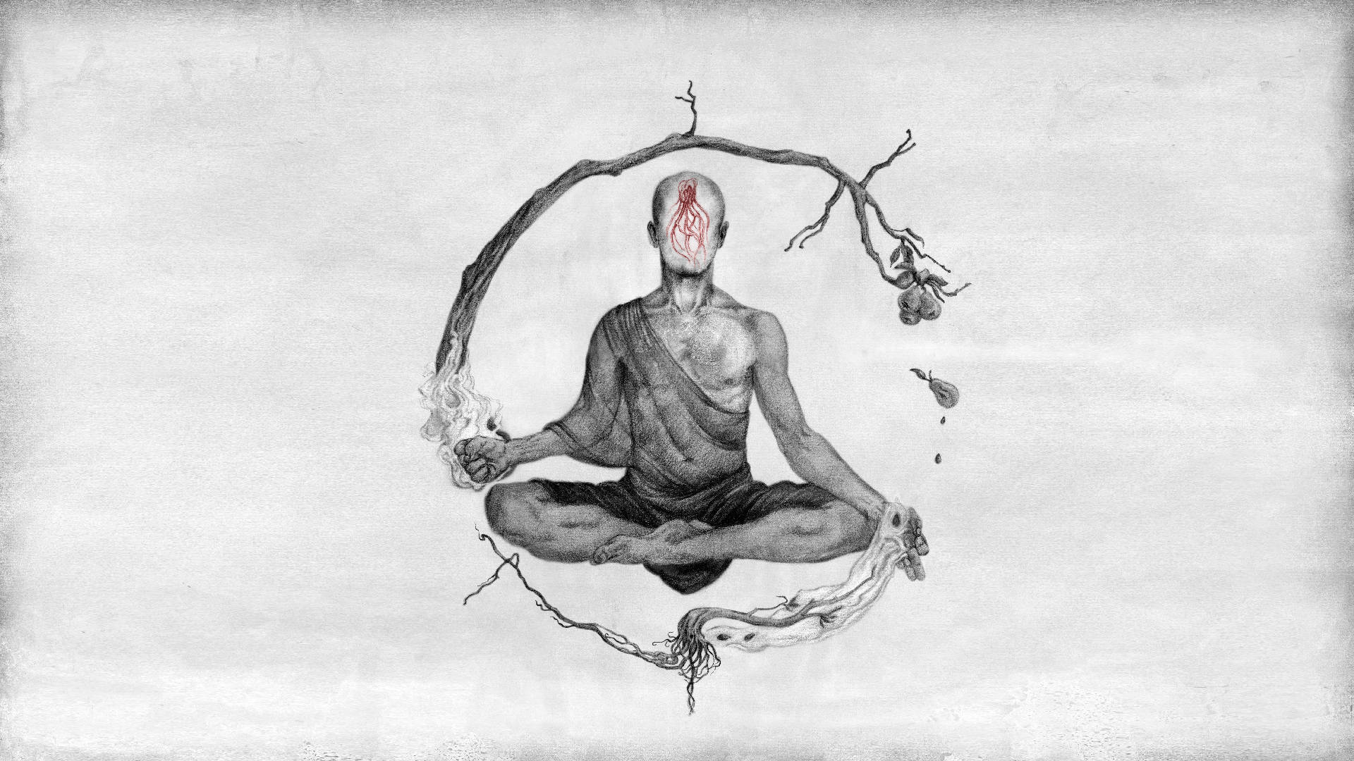 靈性美學冥想僧侶 壁紙