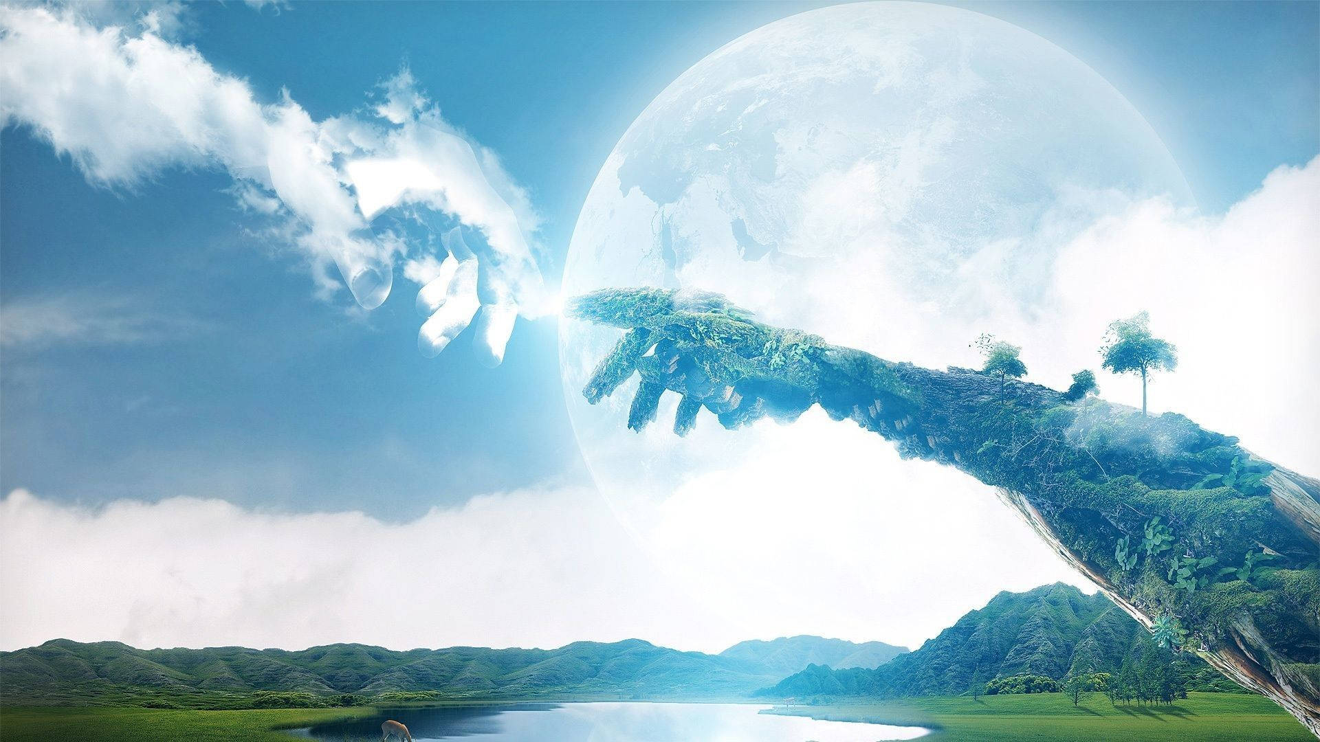 靈性美學天地交會 壁紙