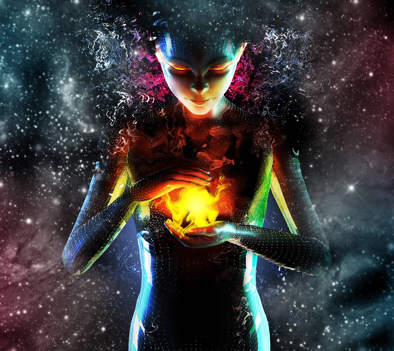 靈性美學火焰女子 壁紙
