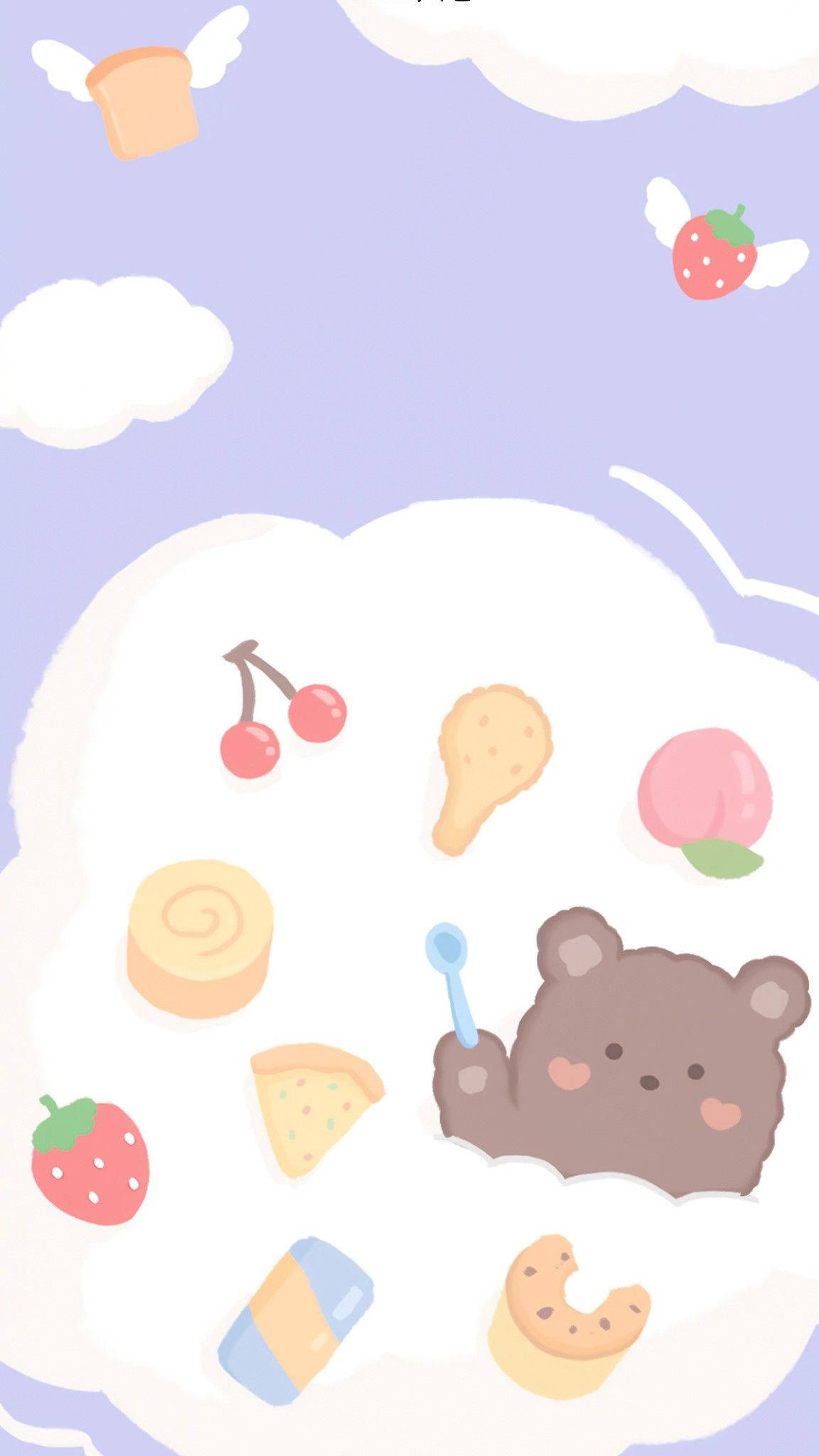 韓國小熊奶油雲 壁紙