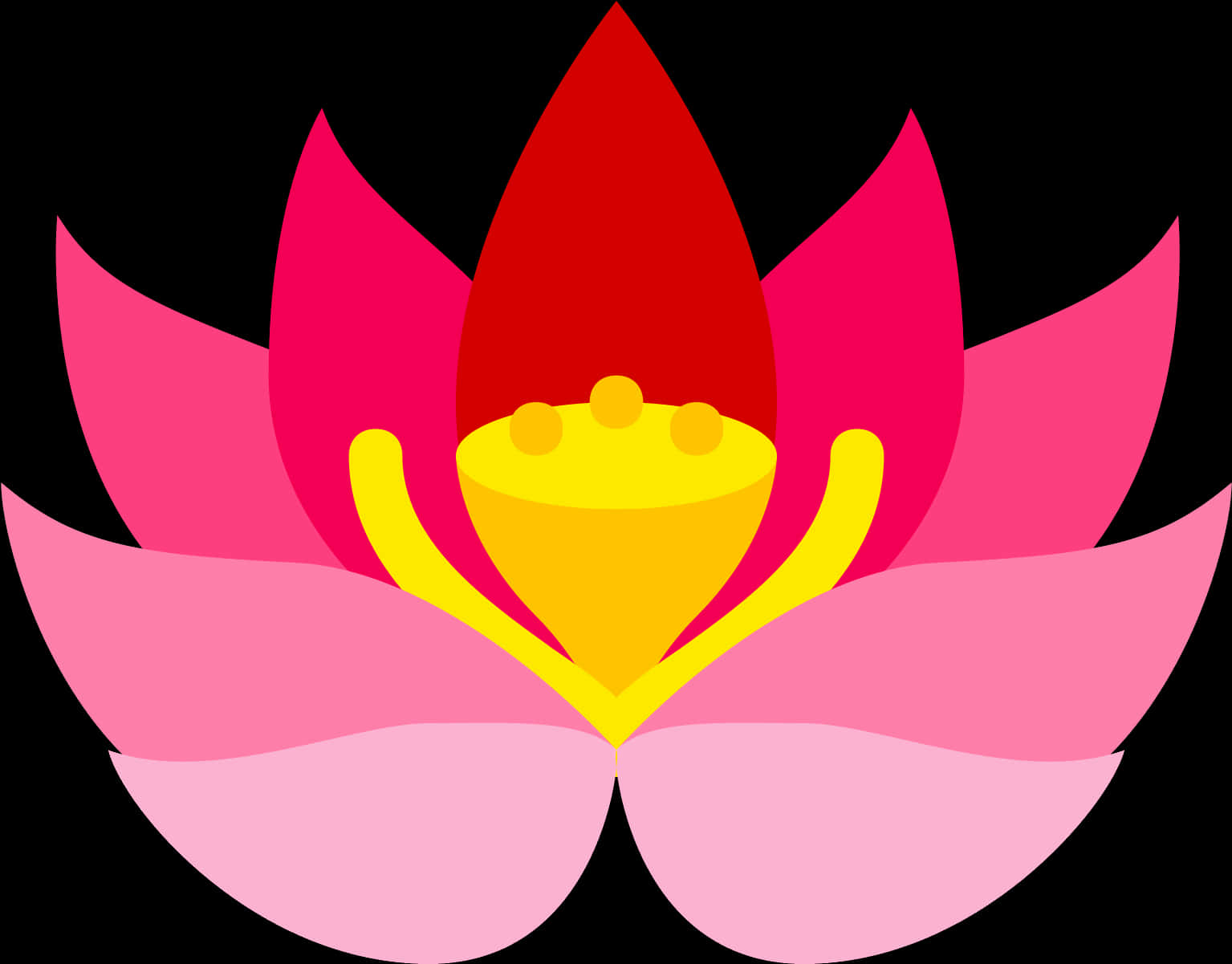 風格化蓮花插圖 壁紙