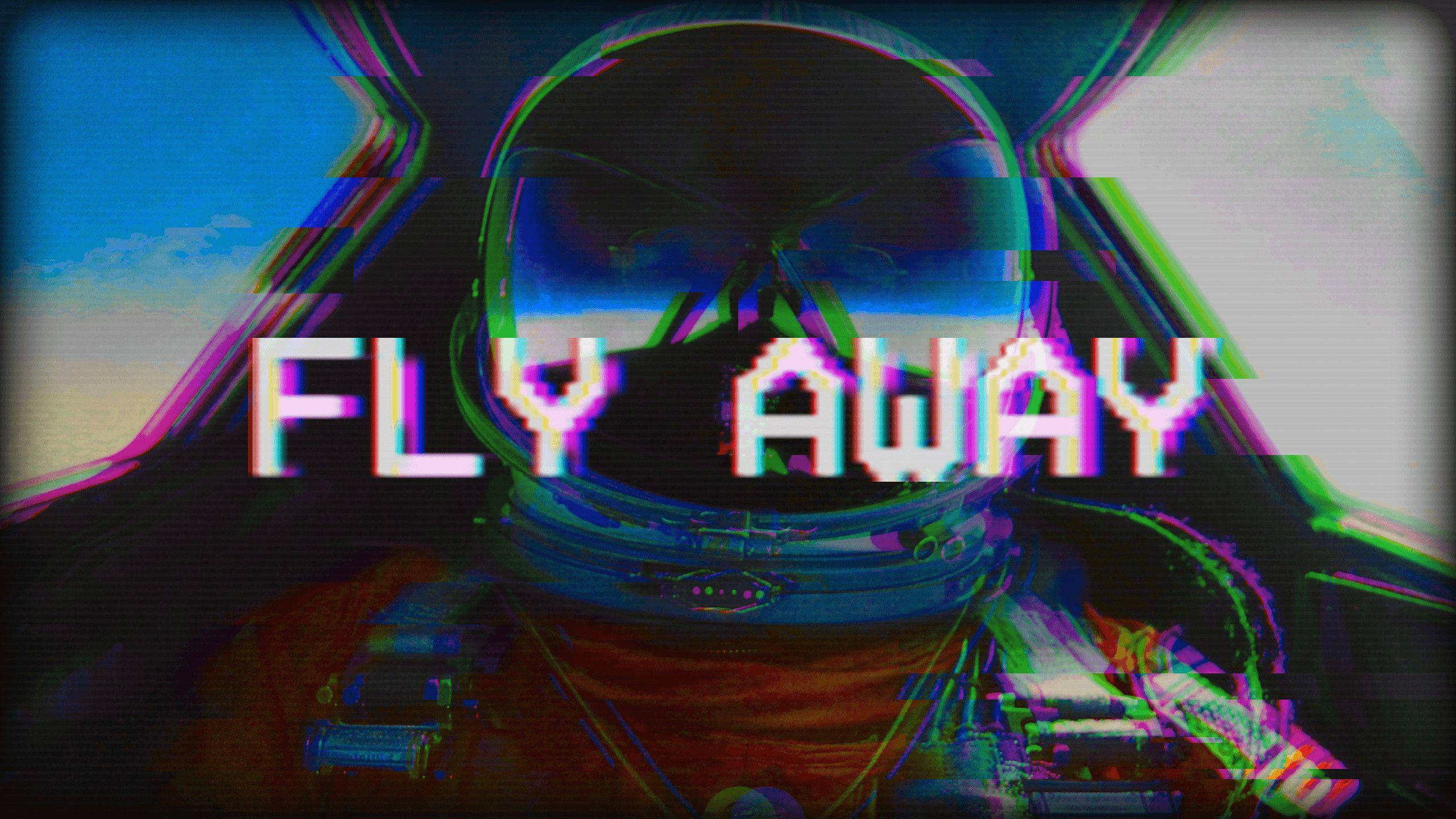 飛翔太空人迷幻美學 壁紙