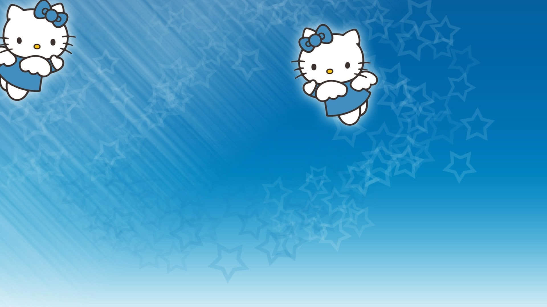 飞翔天使Hello Kitty背景 壁紙